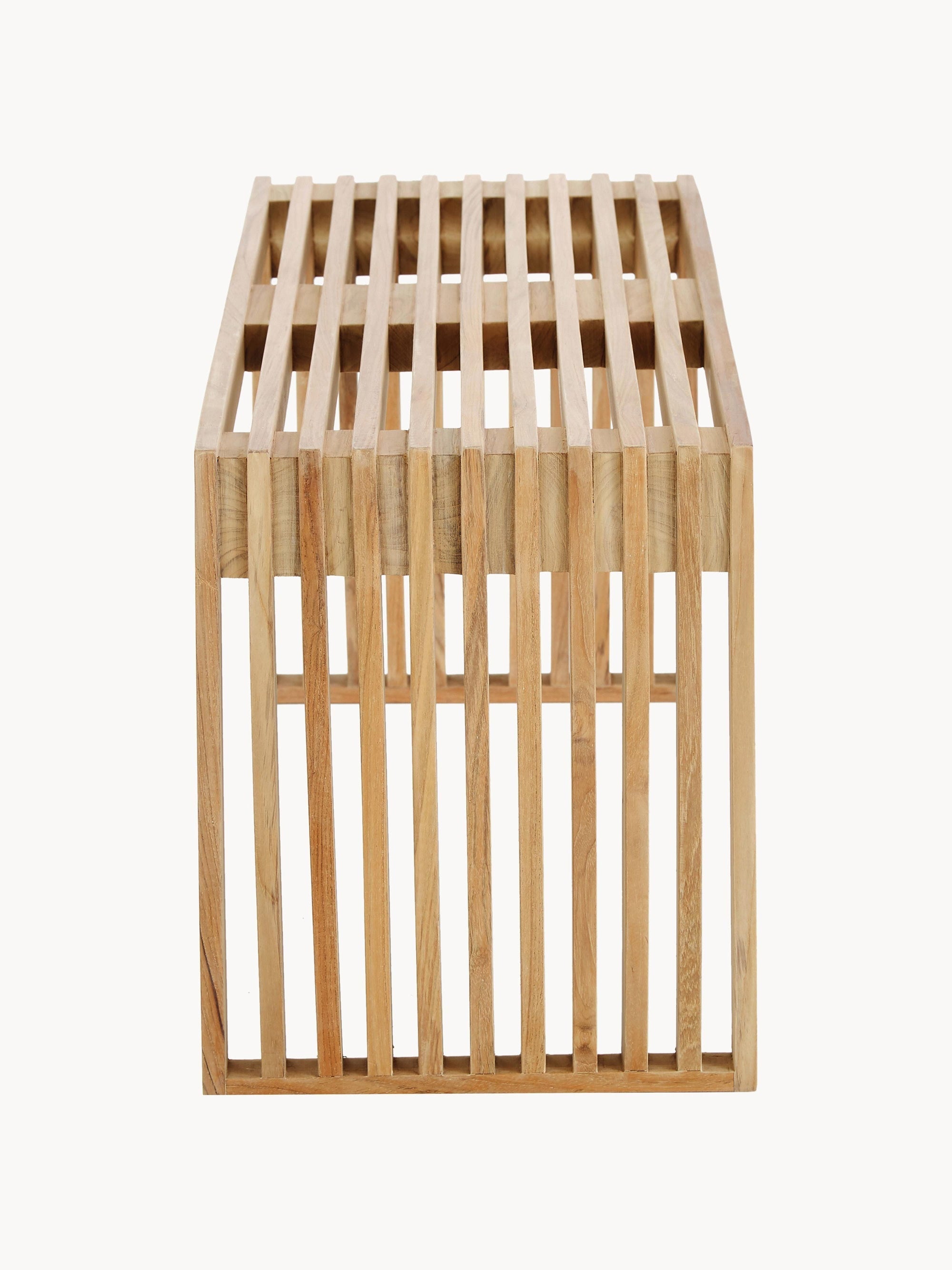 Rib Teak Wood Bench