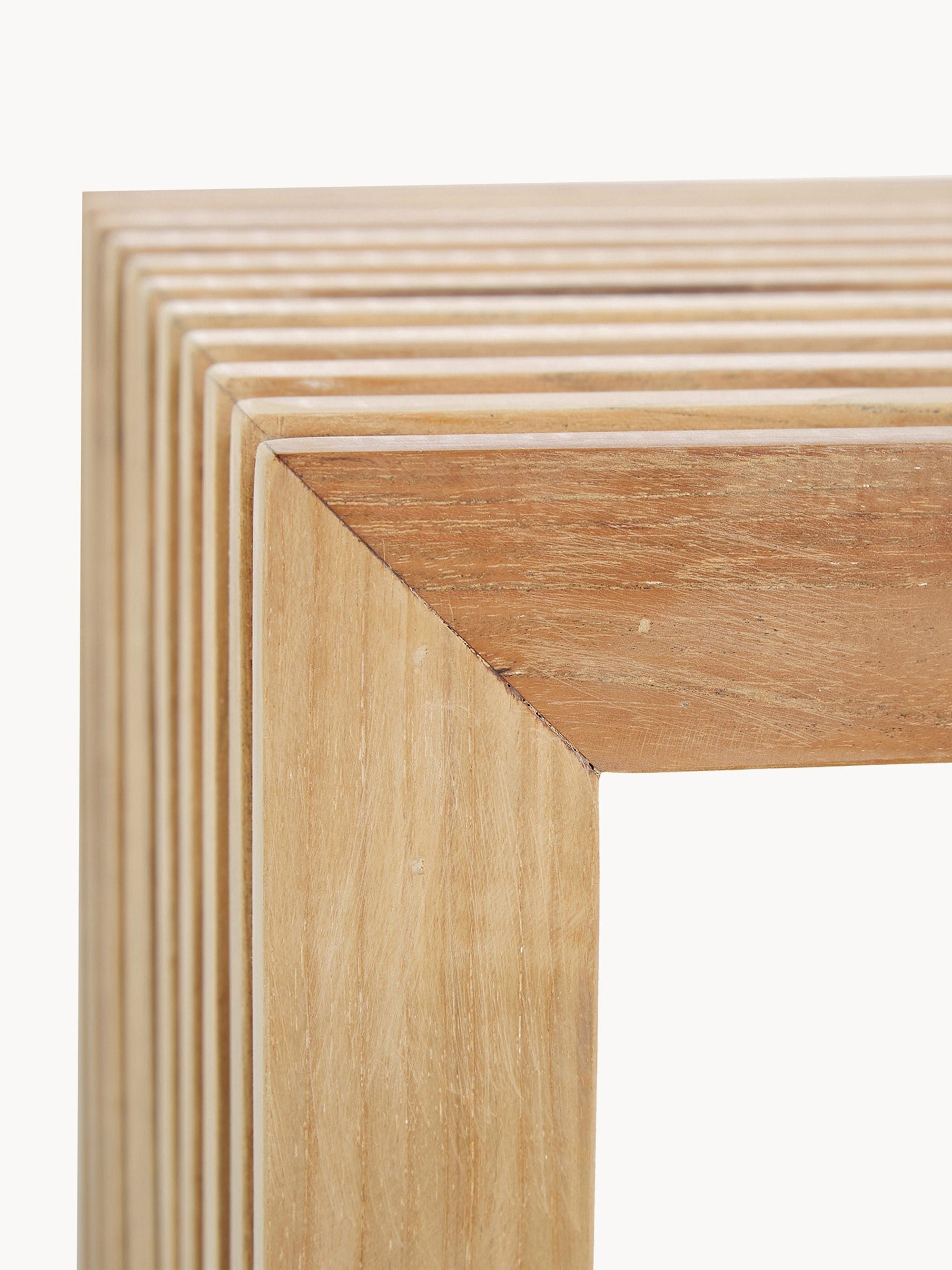 Rib Teak Wood Bench