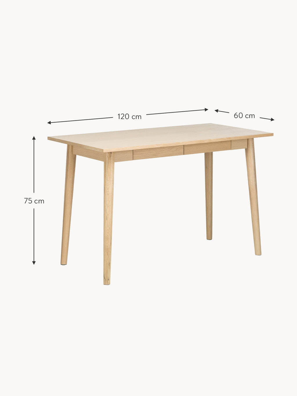 Marte Narrow Wooden Desk