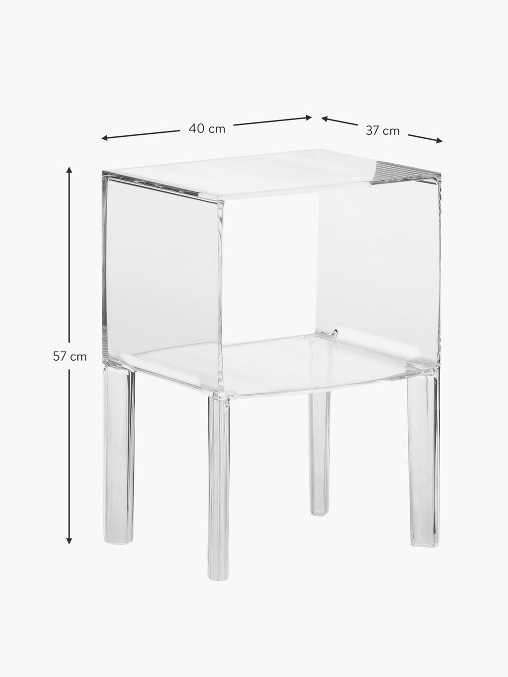 Buster Design Bedside Table Small Ghost