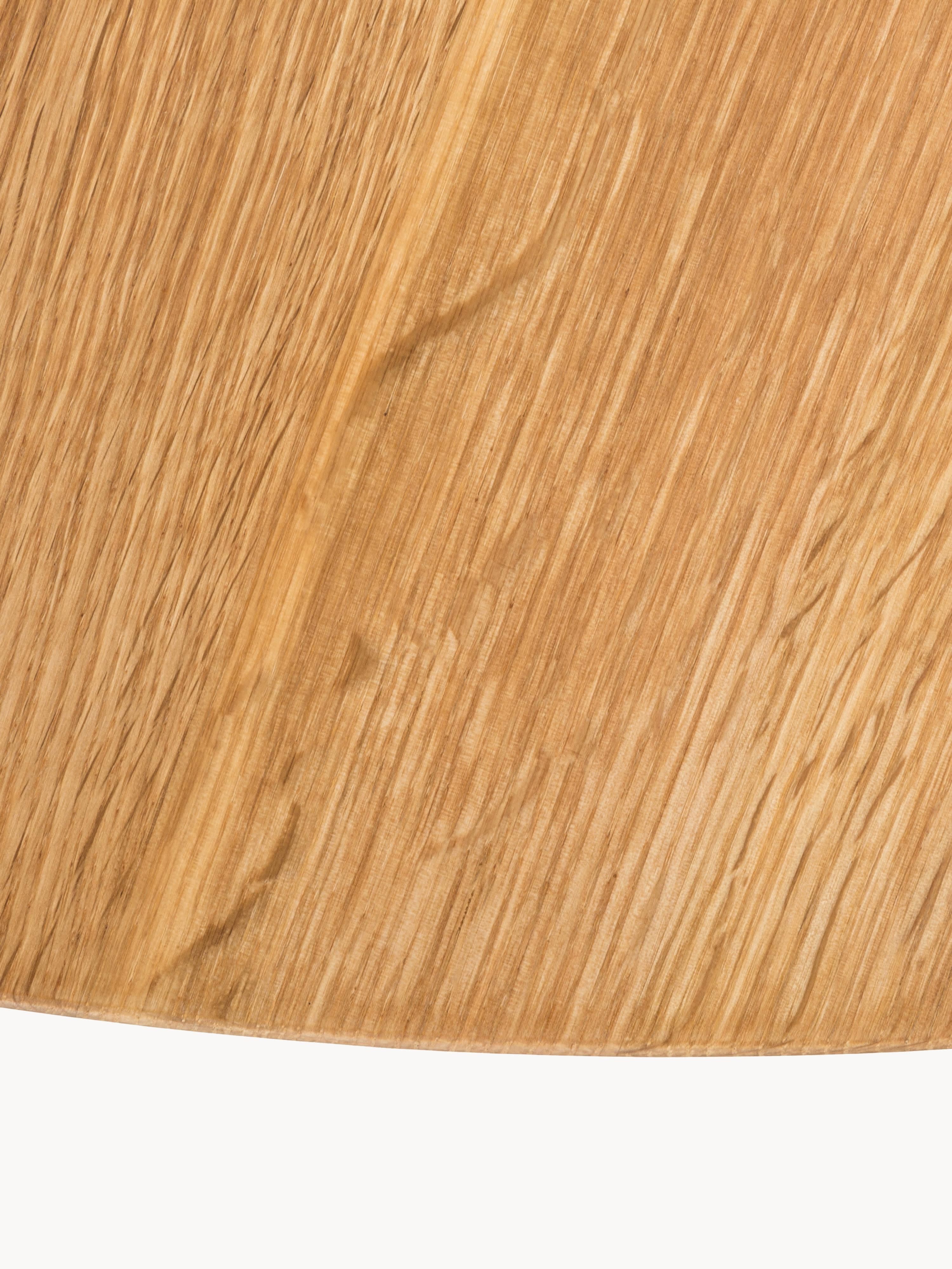 Yumi Round Oak Wood Dining Table, Ø 115 cm