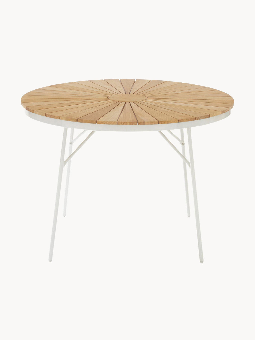 Ellen Round Garden Table with Teak Wood Top, Various Sizes