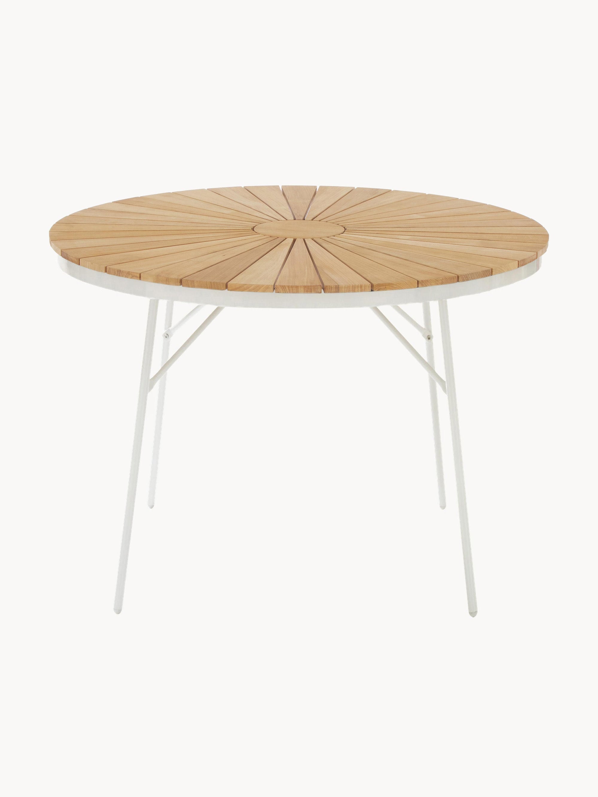 Ellen Round Garden Table with Teak Wood Top, Various Sizes