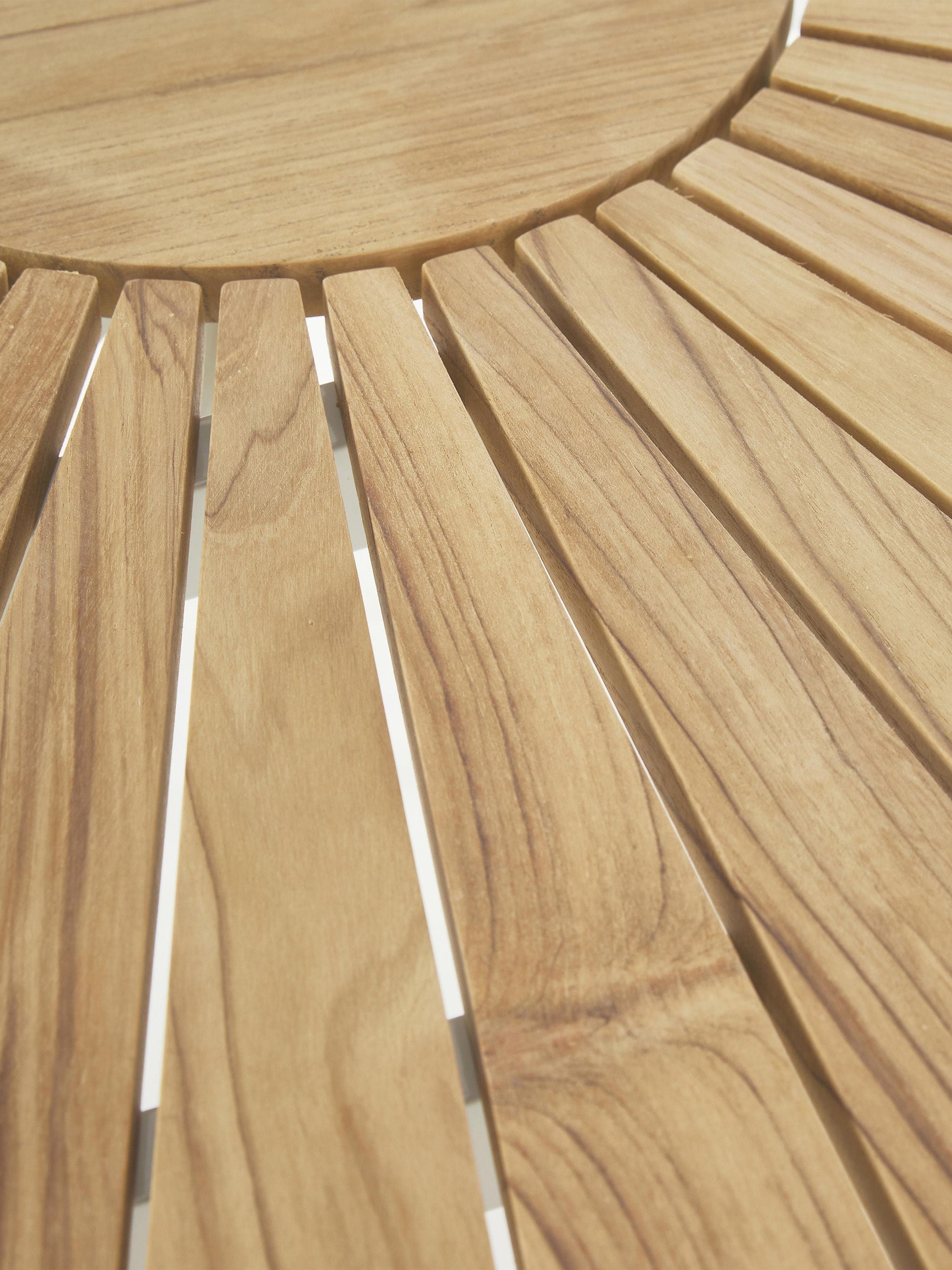 Ellen Round Garden Table with Teak Wood Top, Various Sizes