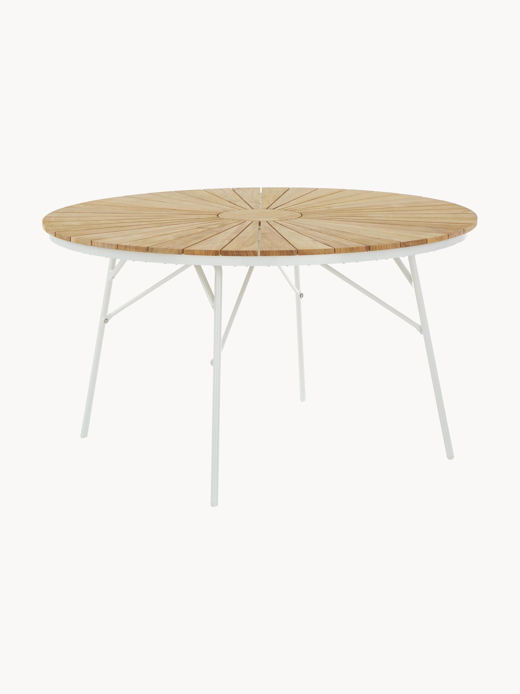 Ellen Round Garden Table with Teak Wood Top, Various Sizes