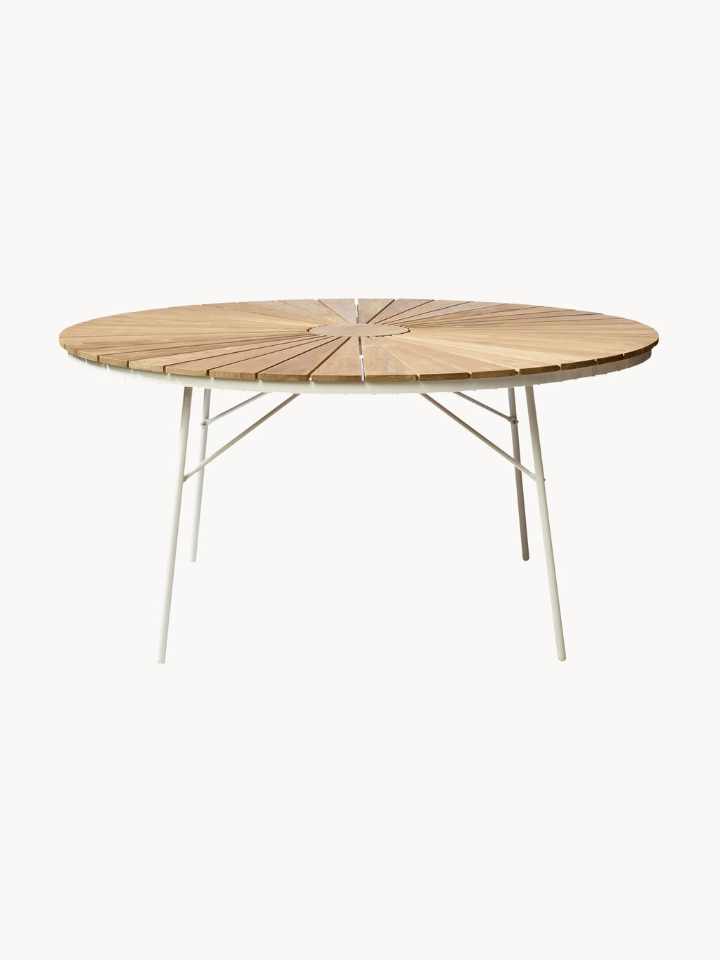 Ellen Round Garden Table with Teak Wood Top, Various Sizes