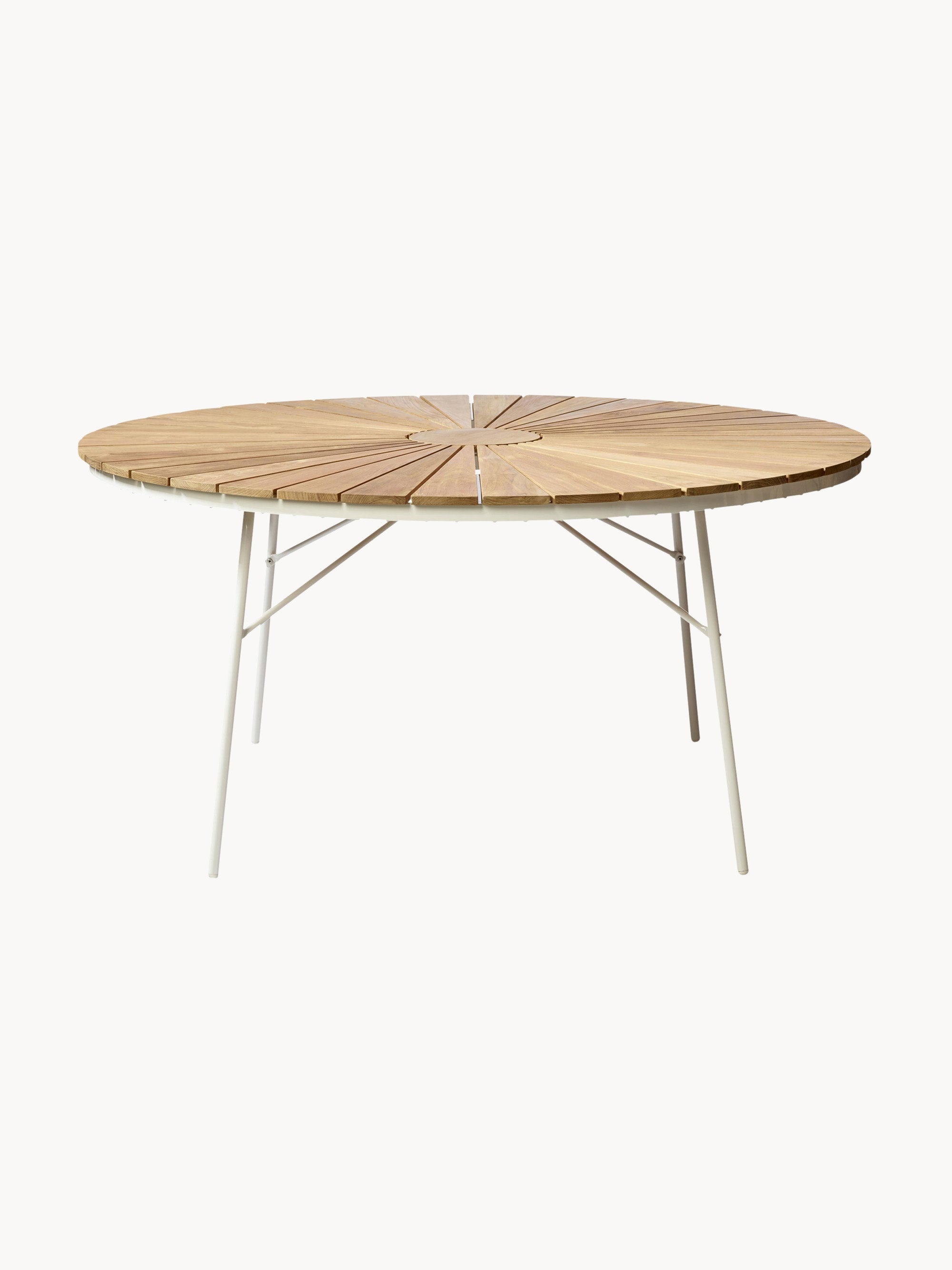 Ellen Round Garden Table with Teak Wood Top, Various Sizes