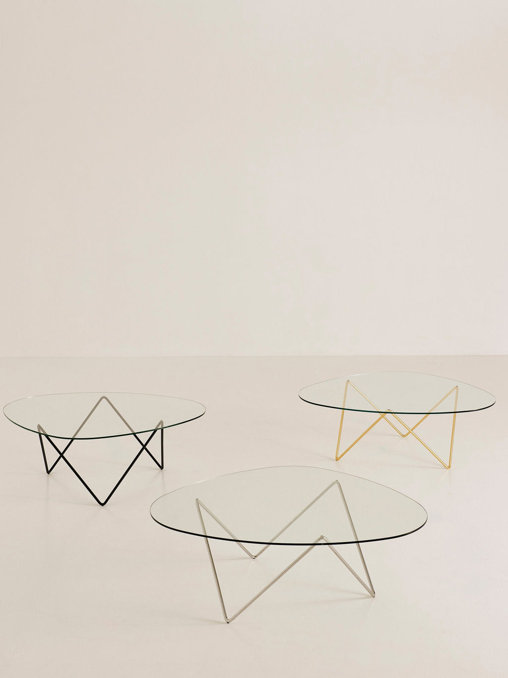 Pedrera Handmade Oval Coffee Table with Glass Top