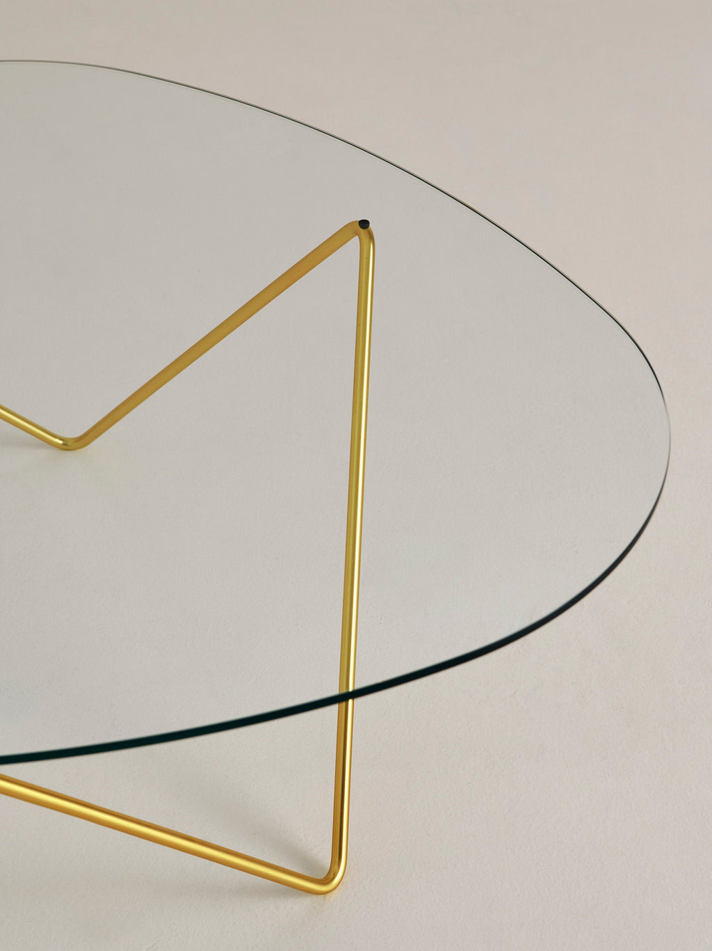 Pedrera Handmade Oval Coffee Table with Glass Top