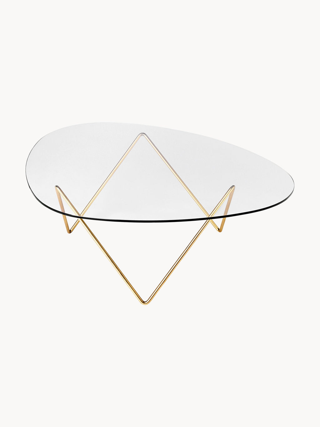 Gallery image 1 - Handmade Oval Coffee Table Pedrera with Glass Top