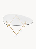 Gallery image 1 - Handmade Oval Coffee Table Pedrera with Glass Top