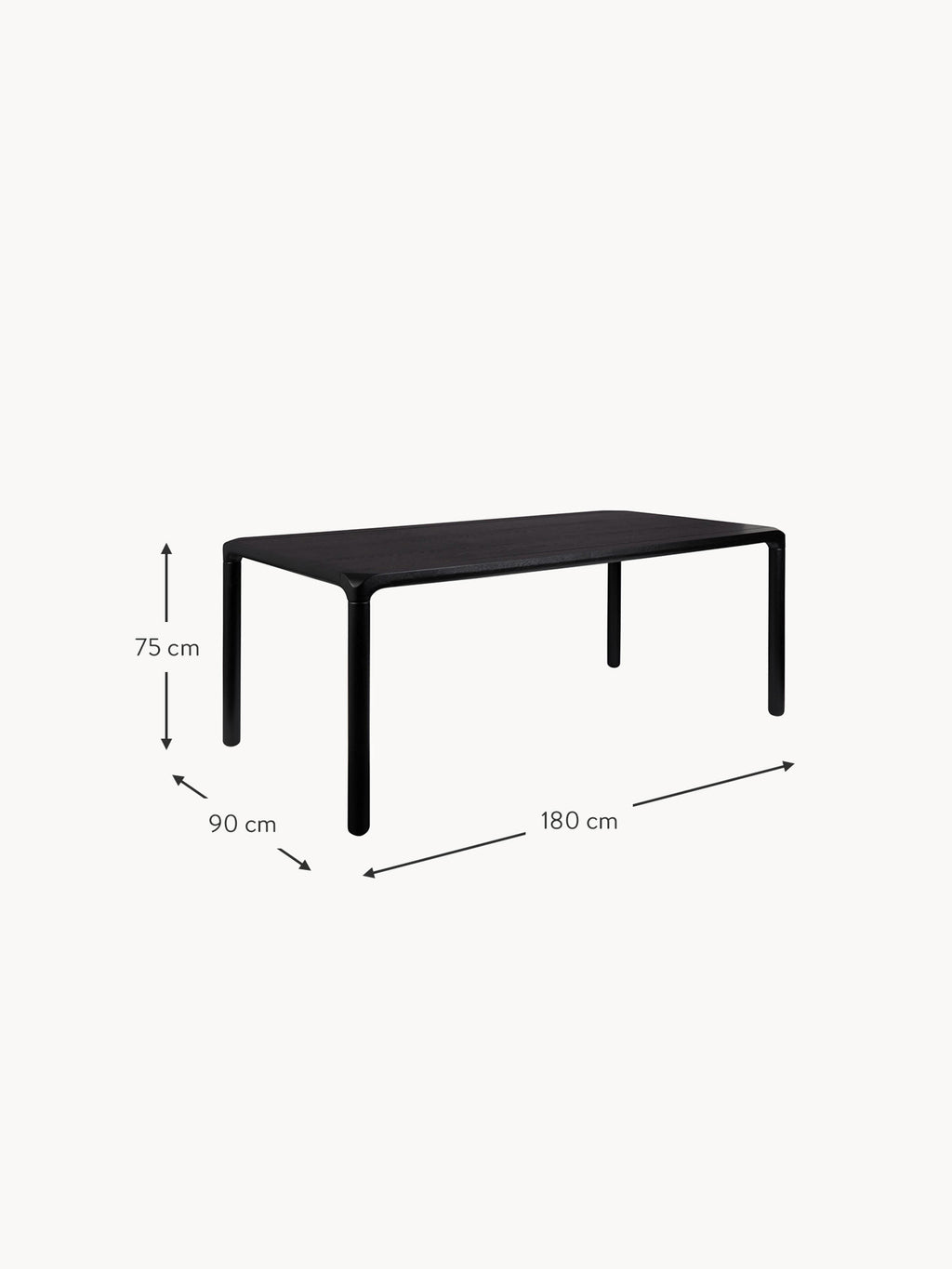 Storm Wooden Dining Table, Various Sizes
