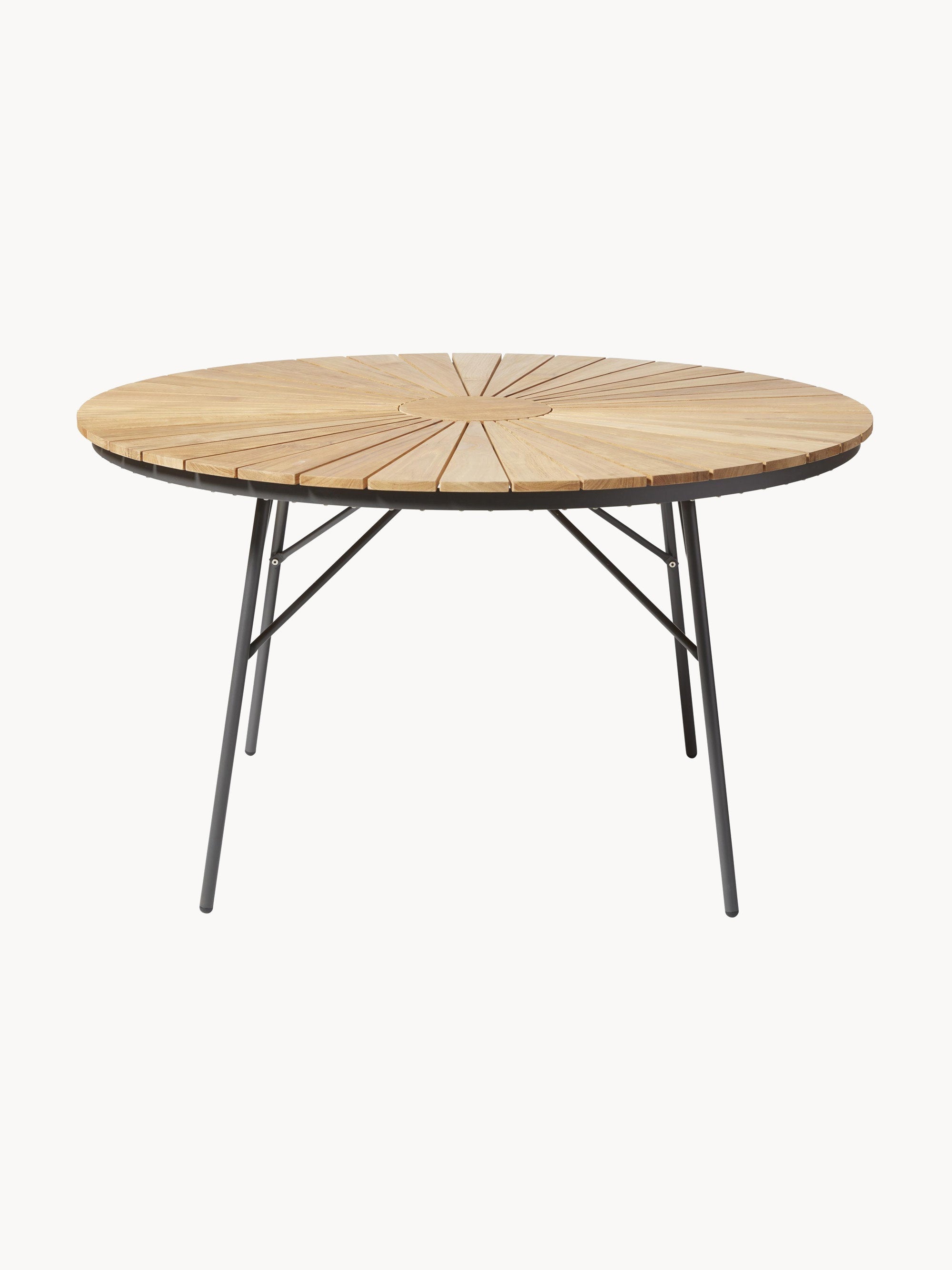 Ellen Round Garden Table with Teak Wood Top, Various Sizes