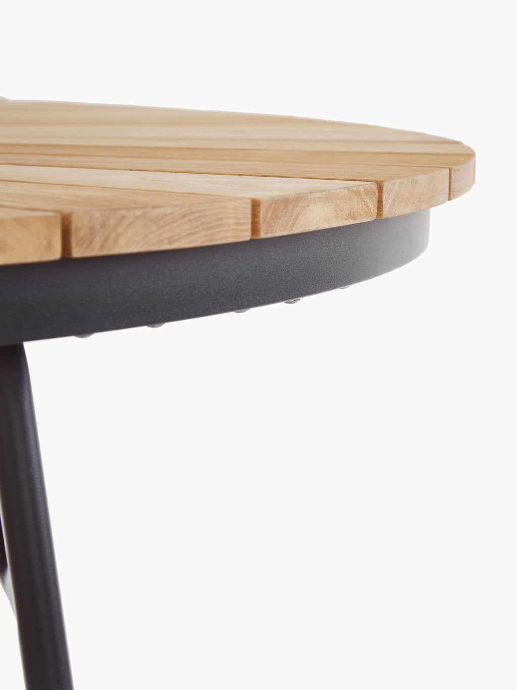 Ellen Round Garden Table with Teak Wood Top, Various Sizes