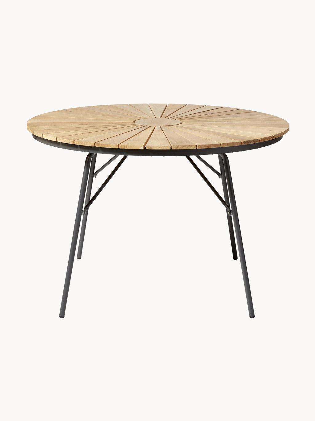 Ellen Round Garden Table with Teak Wood Top, Various Sizes