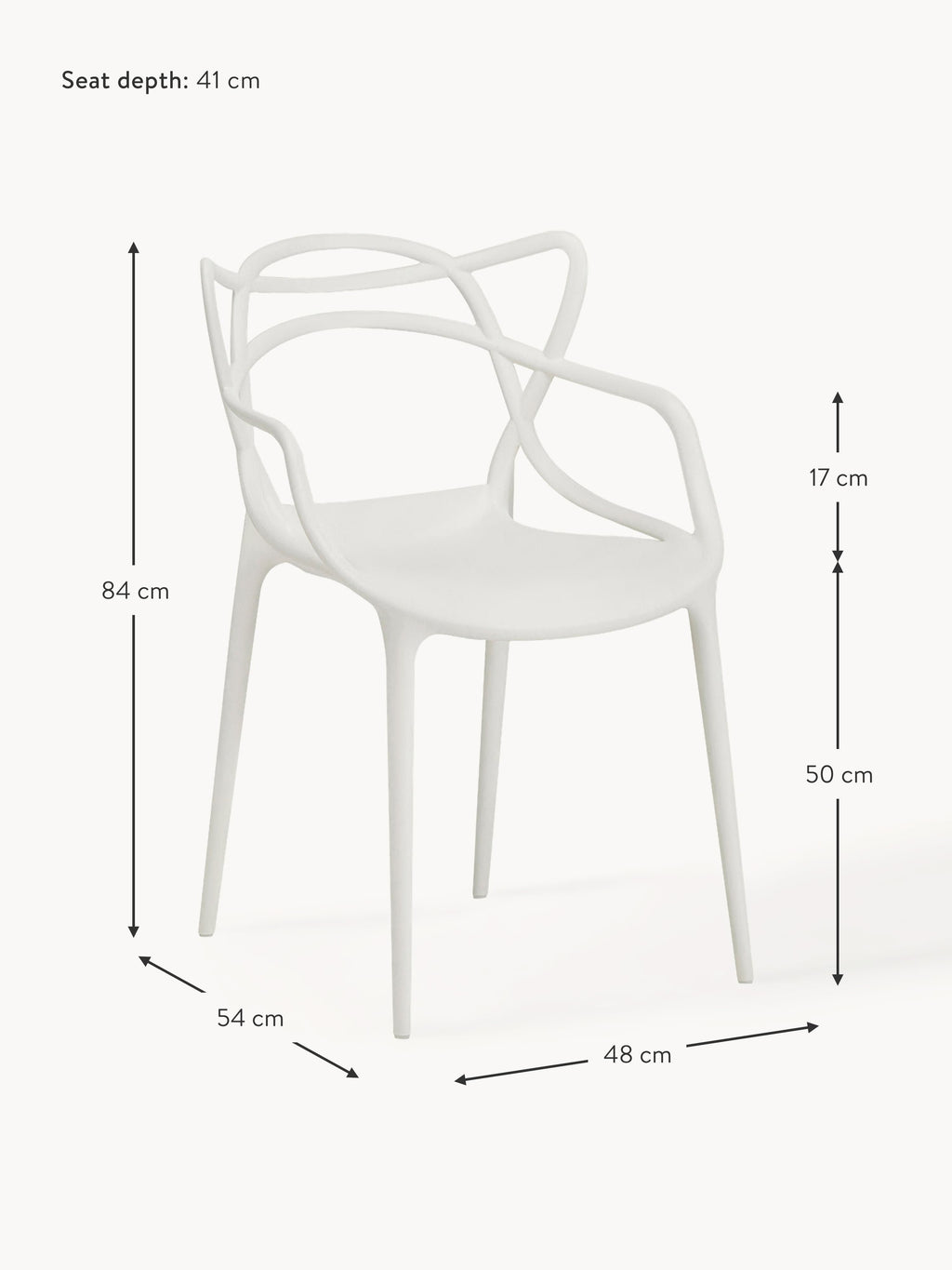 Masters Dining Chairs with Armrests, Set of 2