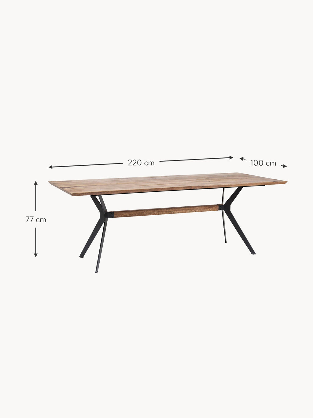 Downtown Oak Wood Dining Table