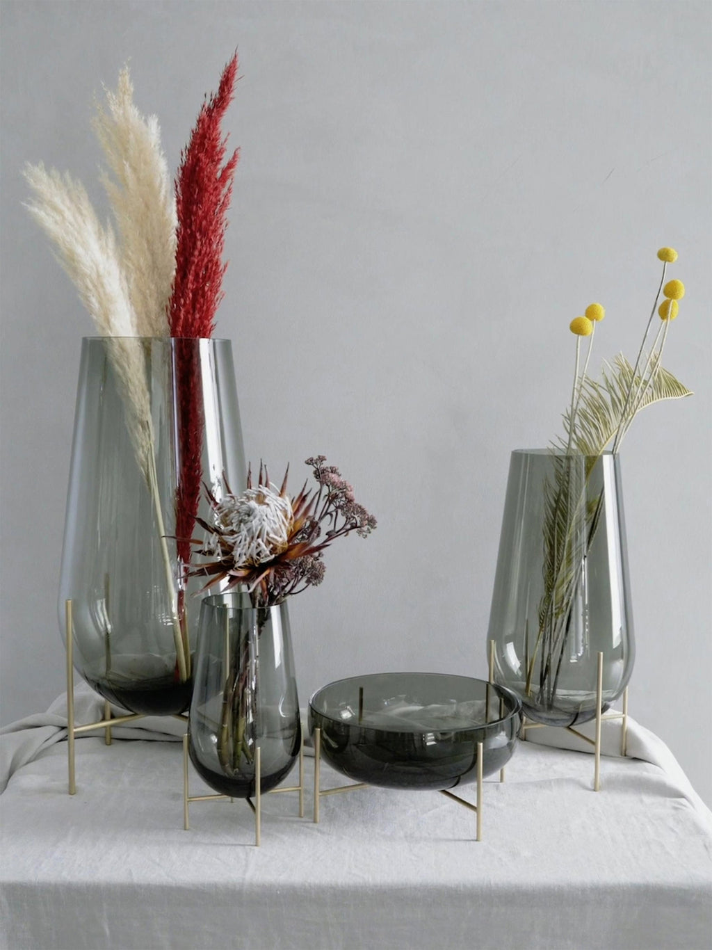 Mouth-Blown Vase Échasse, H 44 cm