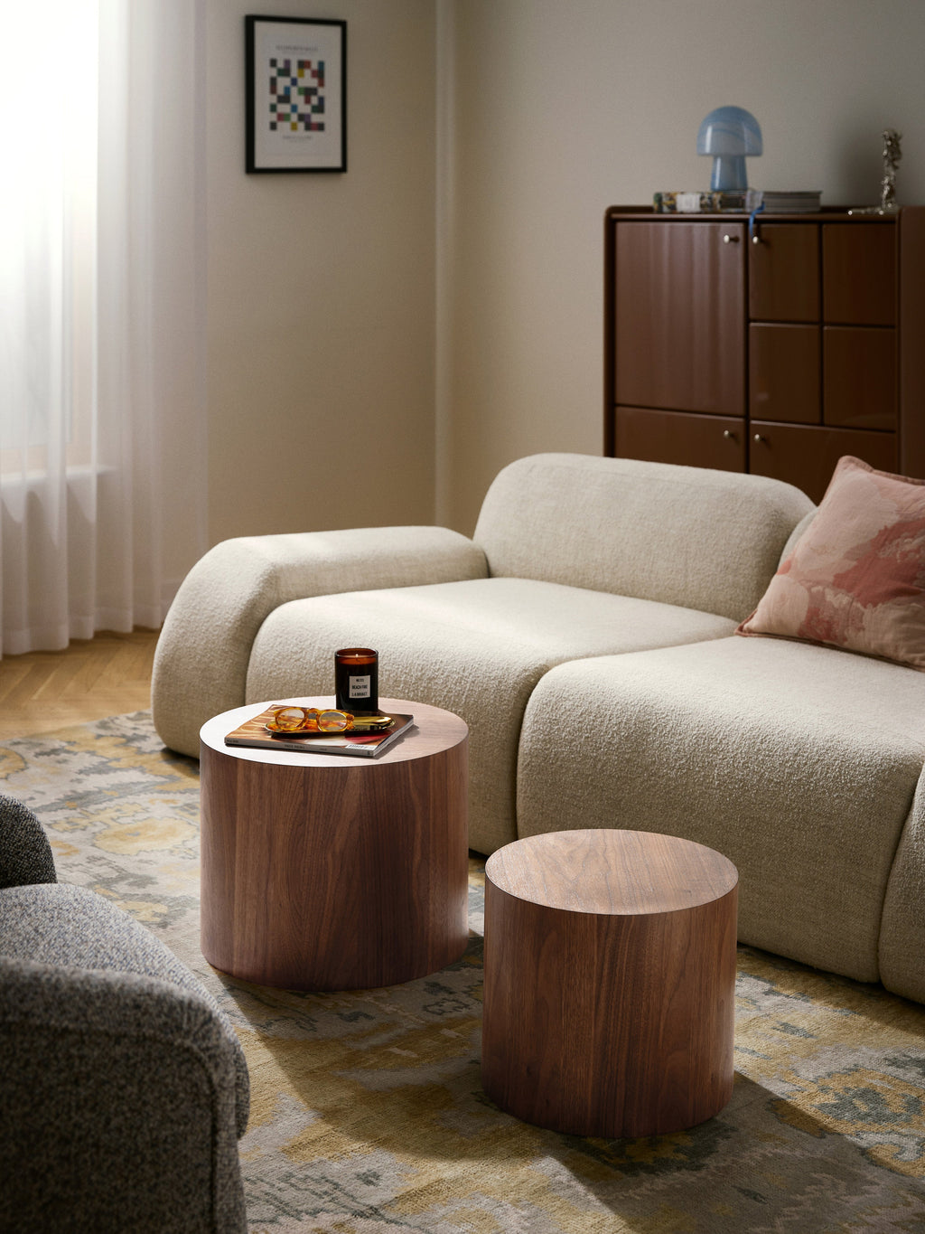 Dan Wooden Coffee Tables, Set of 2