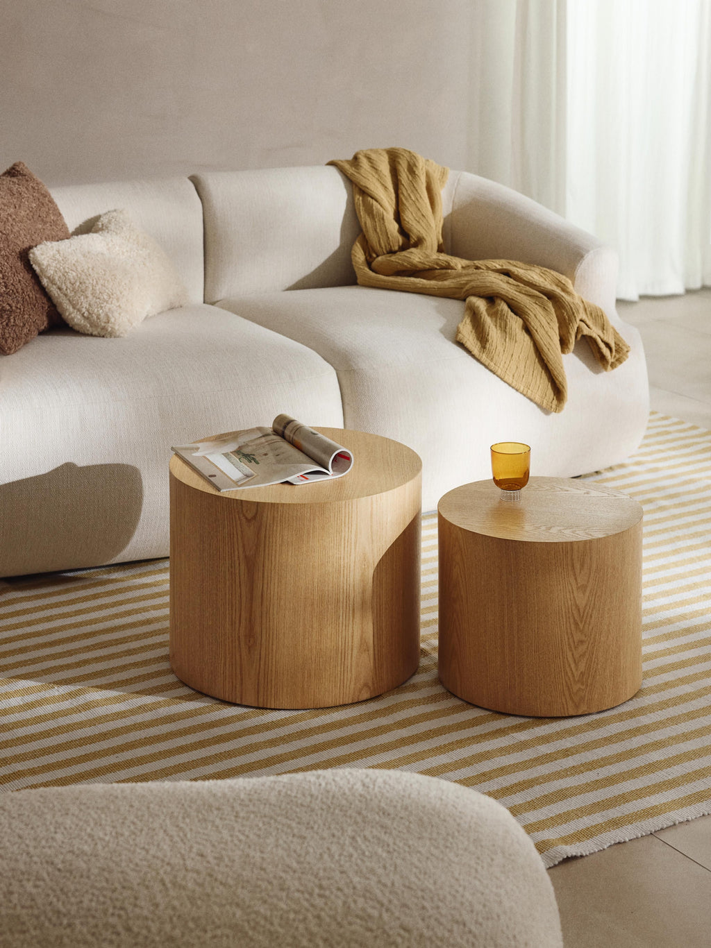 Dan Wooden Coffee Tables, Set of 2