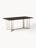Gallery image 1 - Mango Wood Dining Table Luca with Herringbone Pattern, in various sizes
