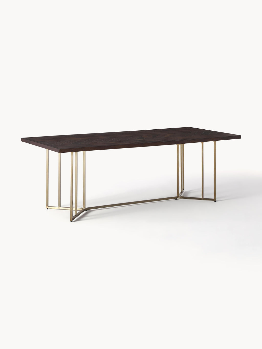 Luca Mango Wood Dining Table with Herringbone Pattern, in various sizes