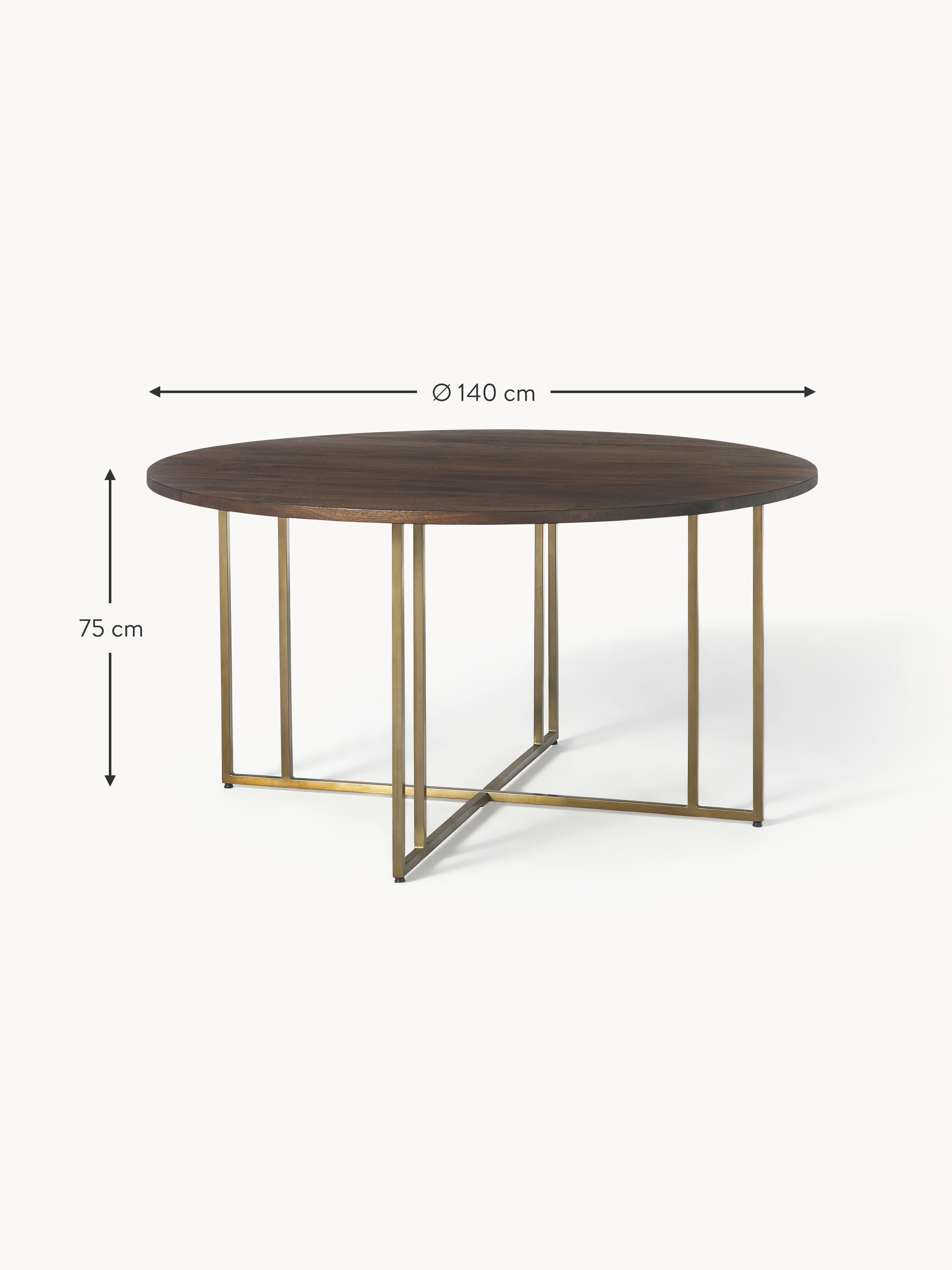 Luca Round Mango Wood Dining Table, in various sizes
