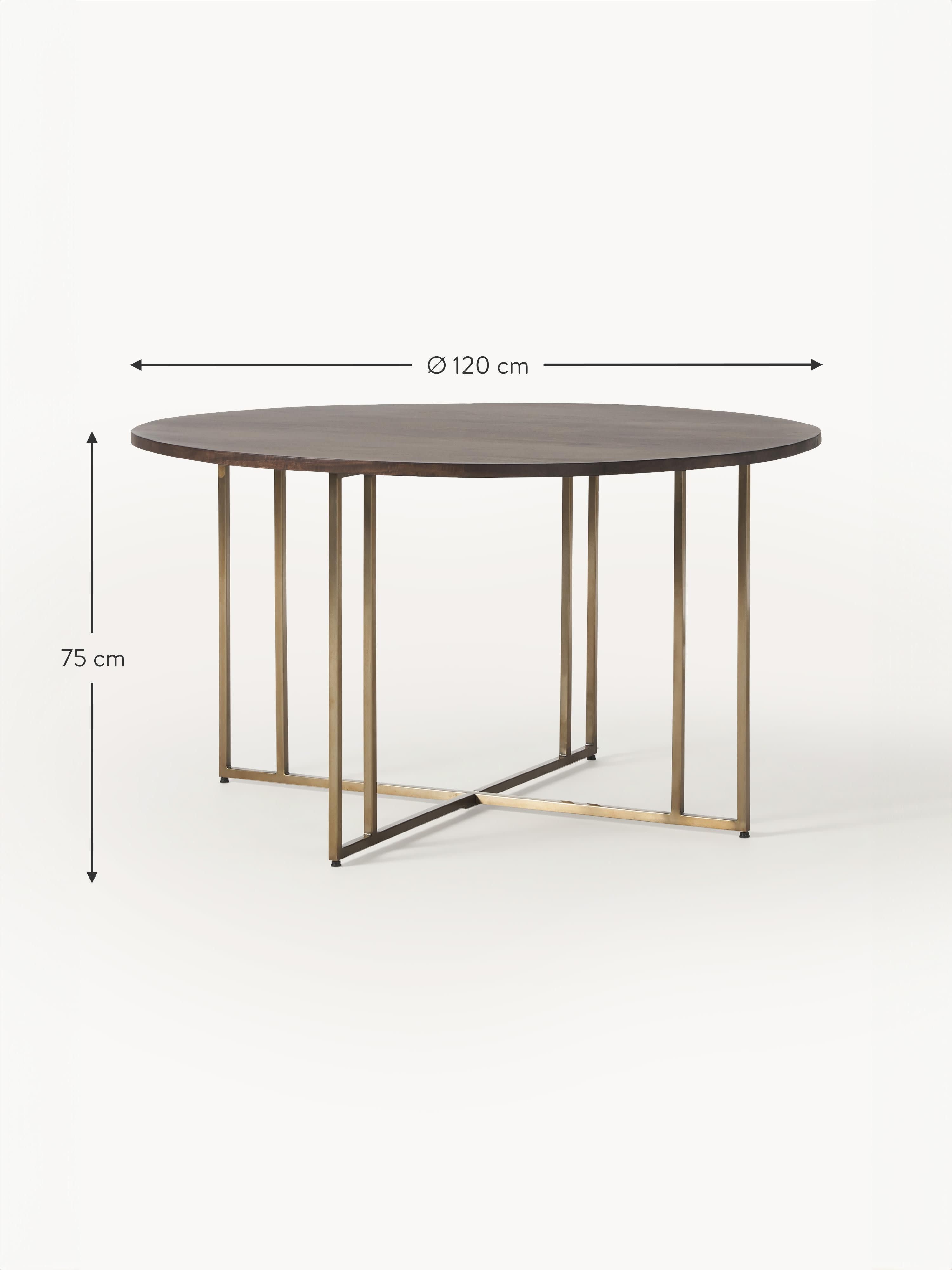 Luca Round Mango Wood Dining Table, in various sizes