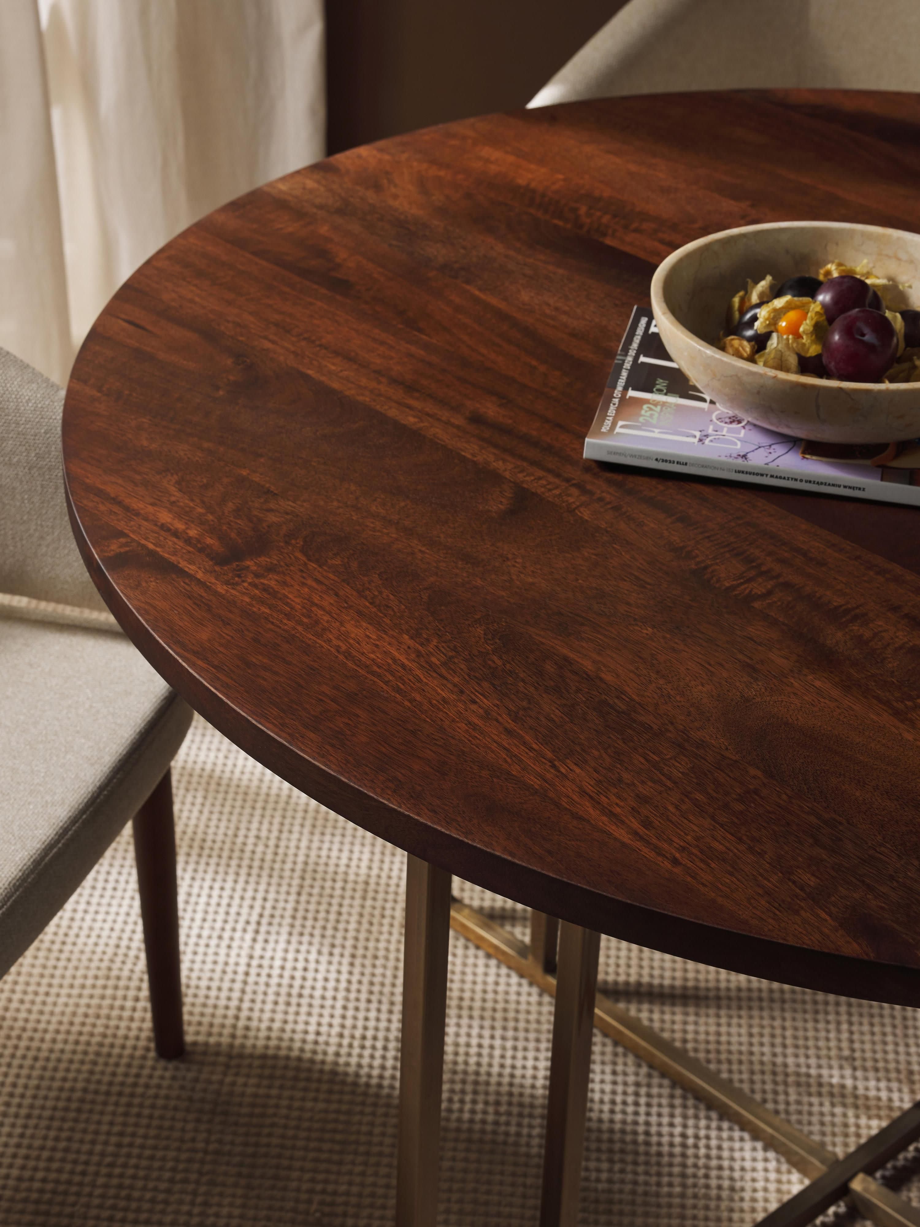 Luca Round Mango Wood Dining Table, in various sizes