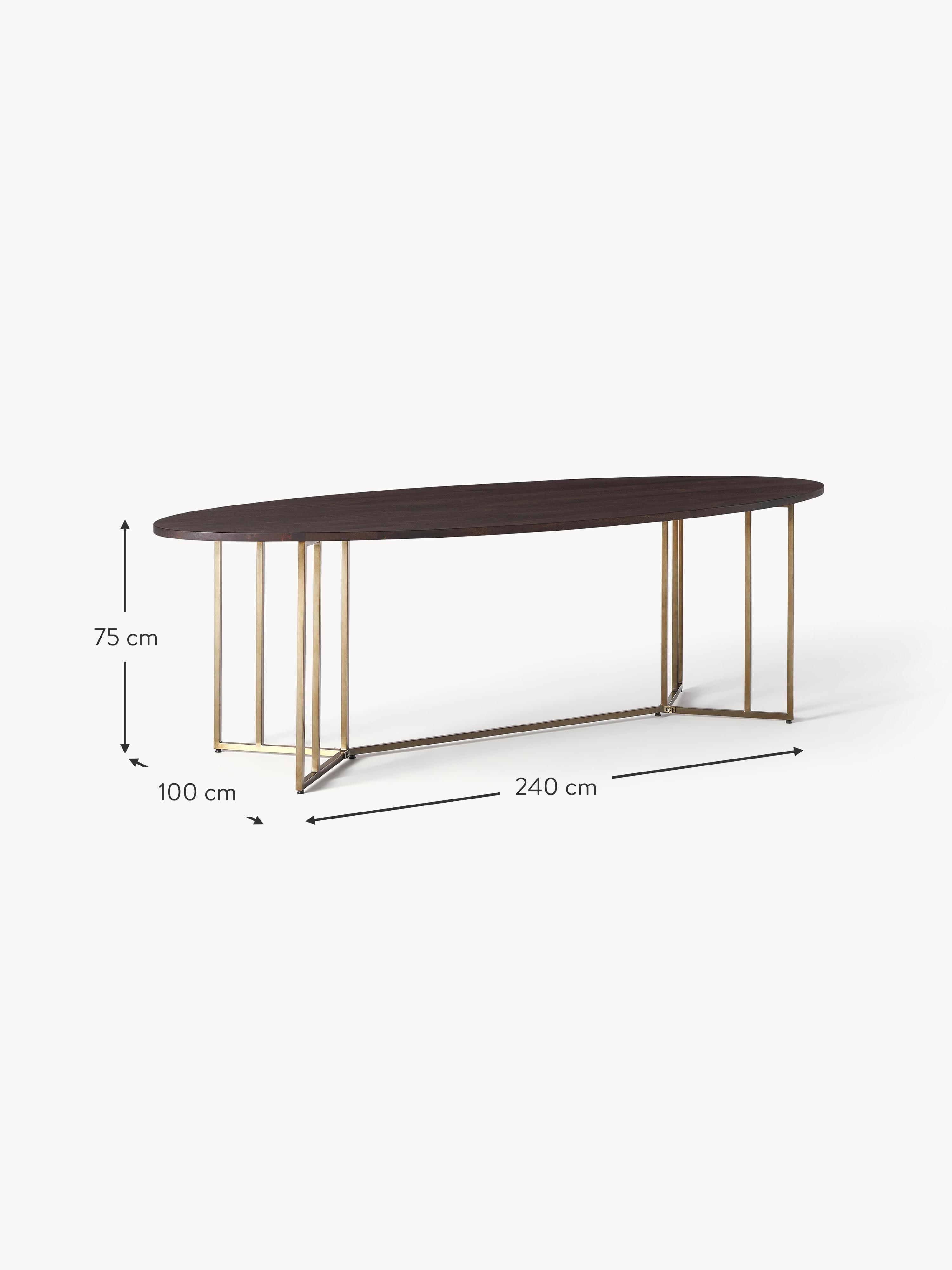 Luca Oval Mango Wood Dining Table, in various sizes