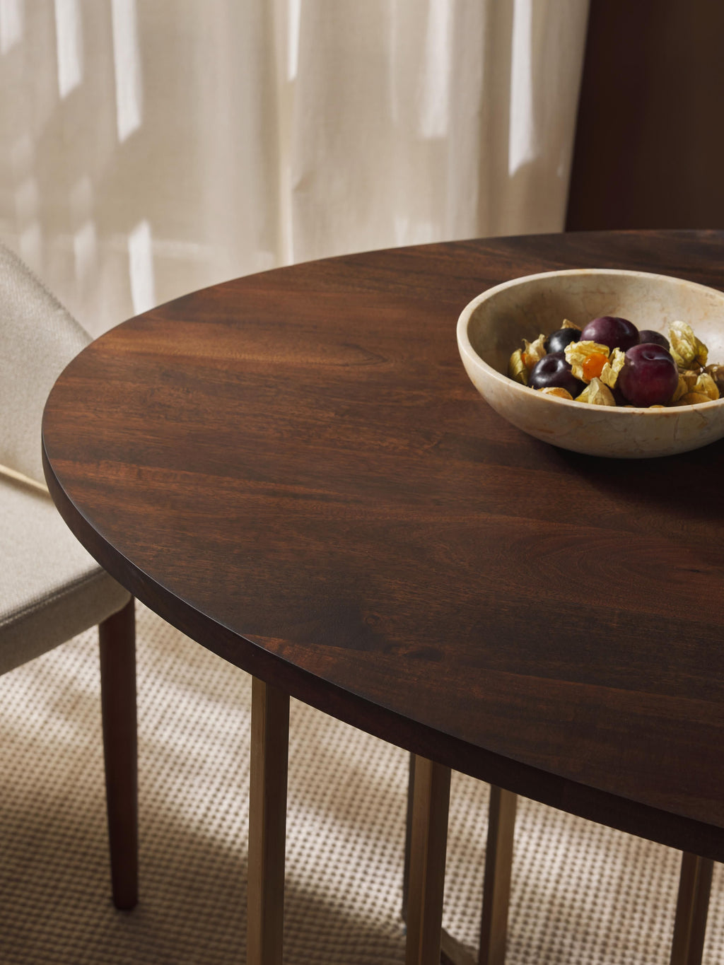 Luca Oval Mango Wood Dining Table, in various sizes
