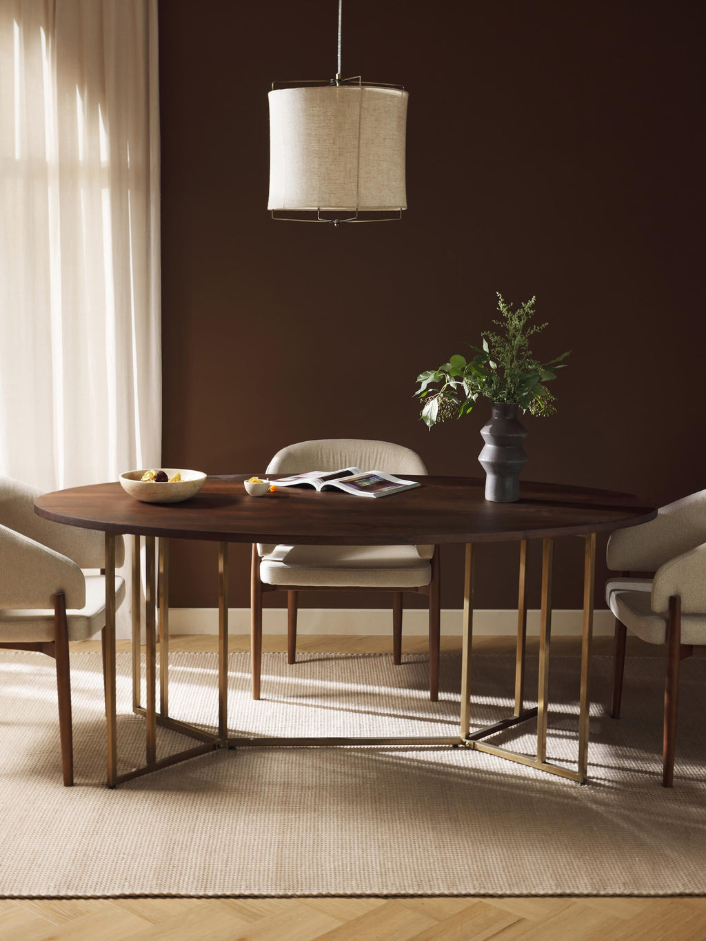Luca Oval Mango Wood Dining Table, in various sizes