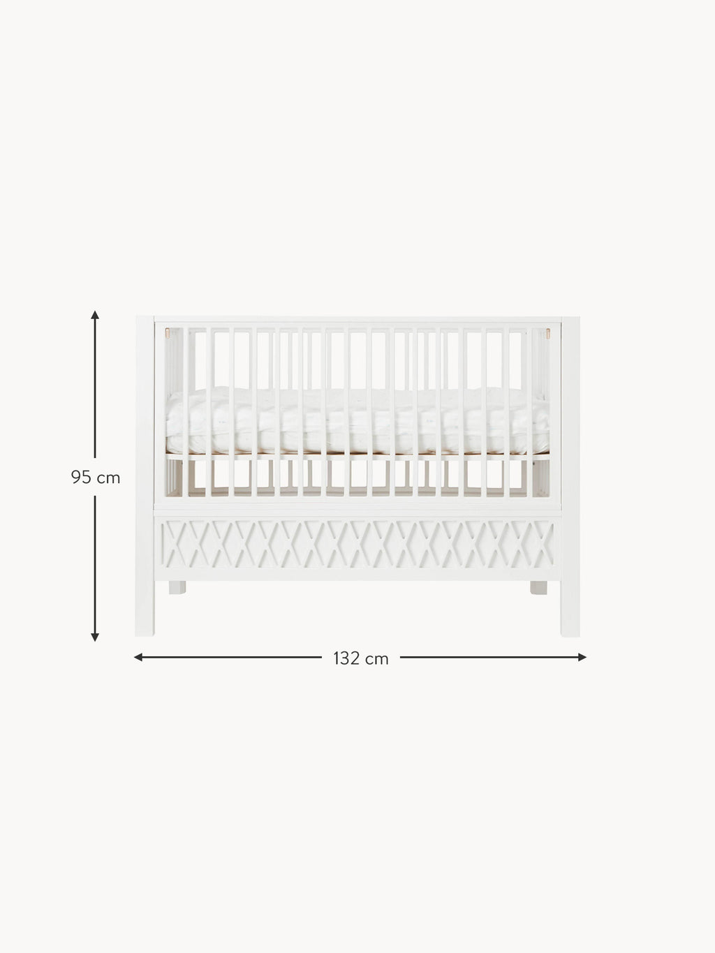 Harlequin Height-Adjustable Cot, 60 x 120 cm