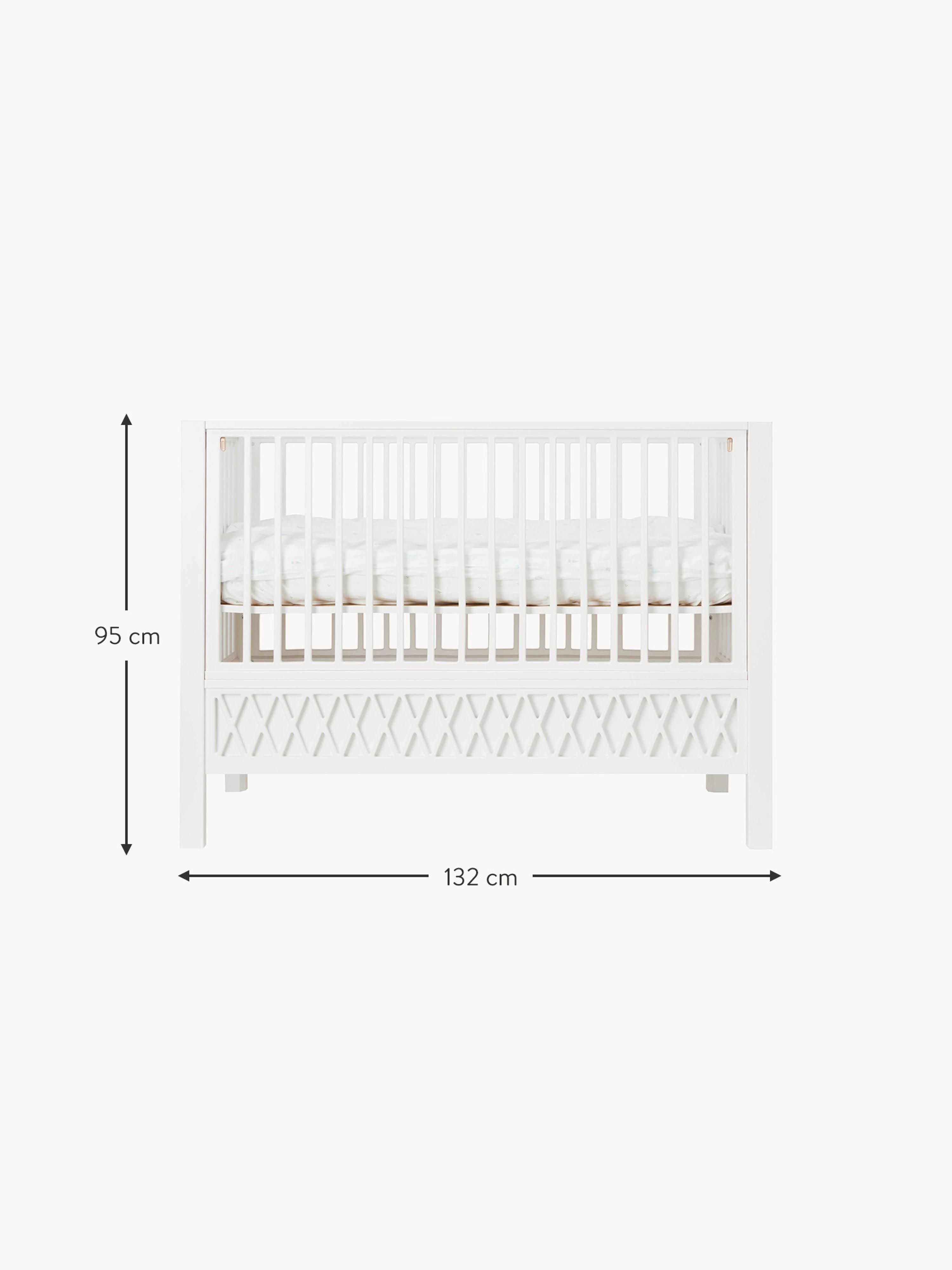 Harlequin Height-Adjustable Cot, 60 x 120 cm