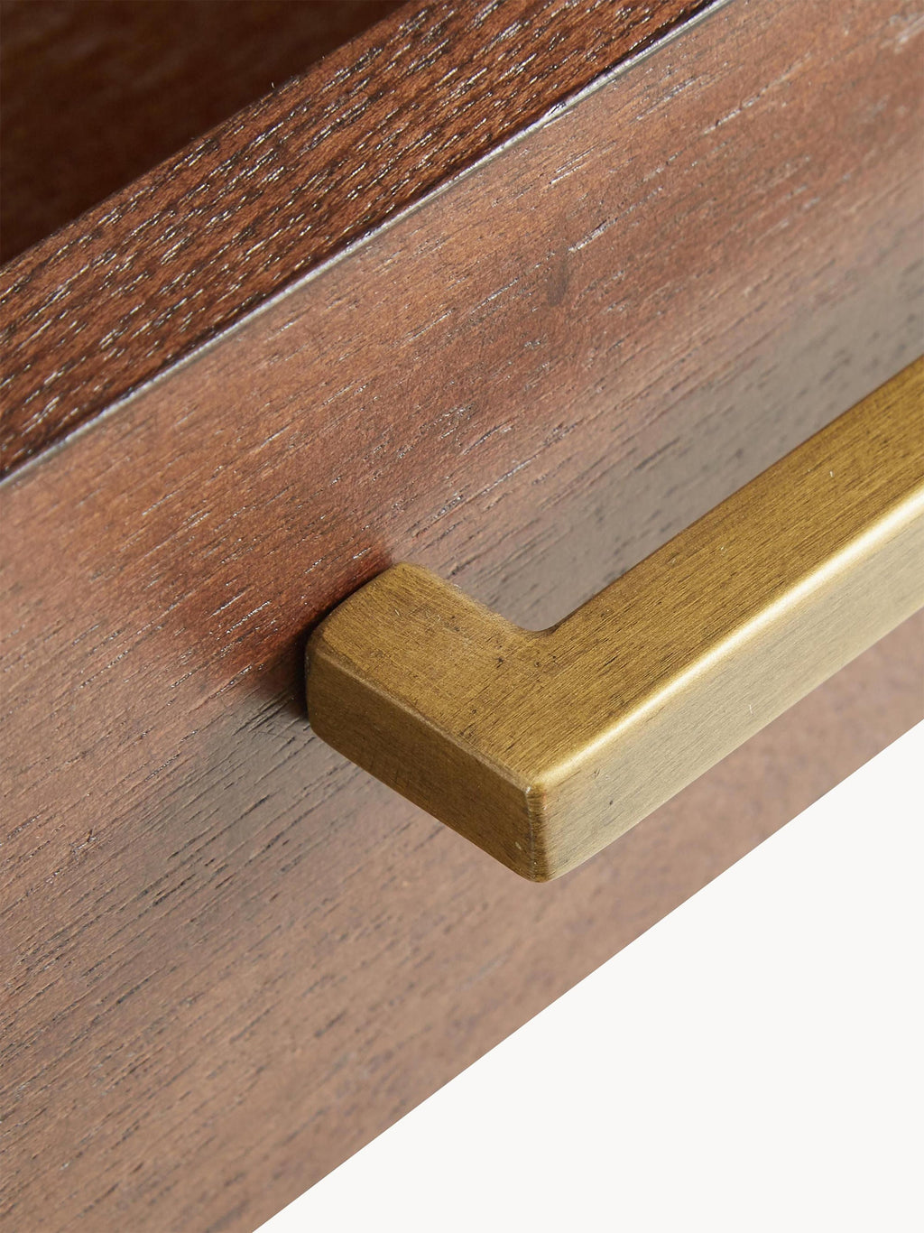 Class Herringbone Console Table with Acacia Wood Veneer