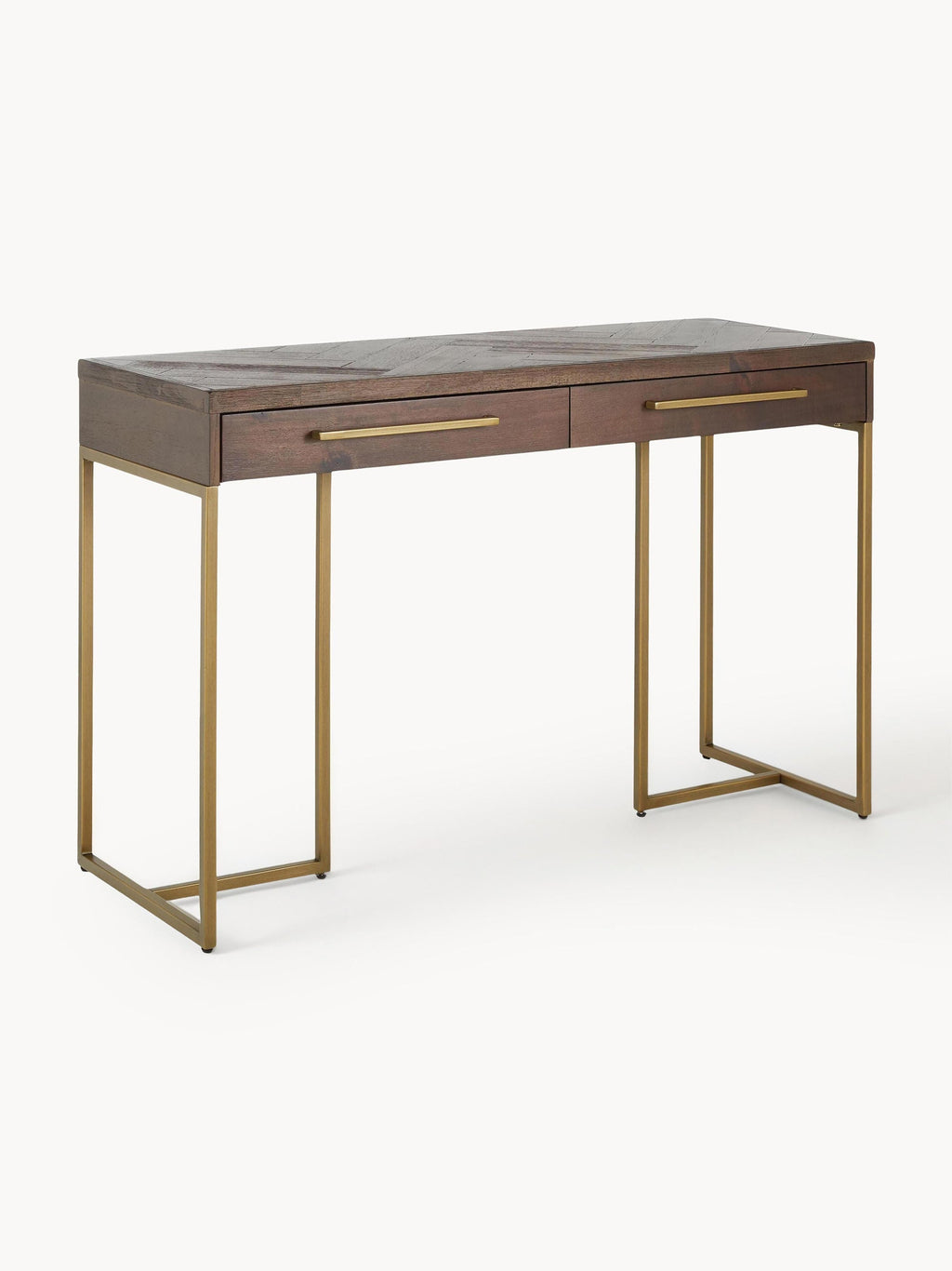 Gallery image 1 - Herringbone Console Table Class with Acacia Wood Veneer