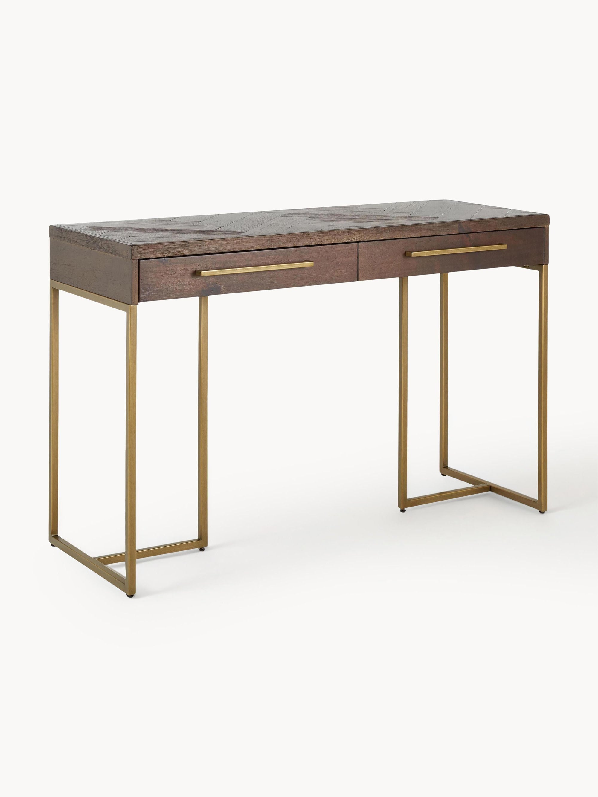 Gallery image 1 - Herringbone Console Table Class with Acacia Wood Veneer