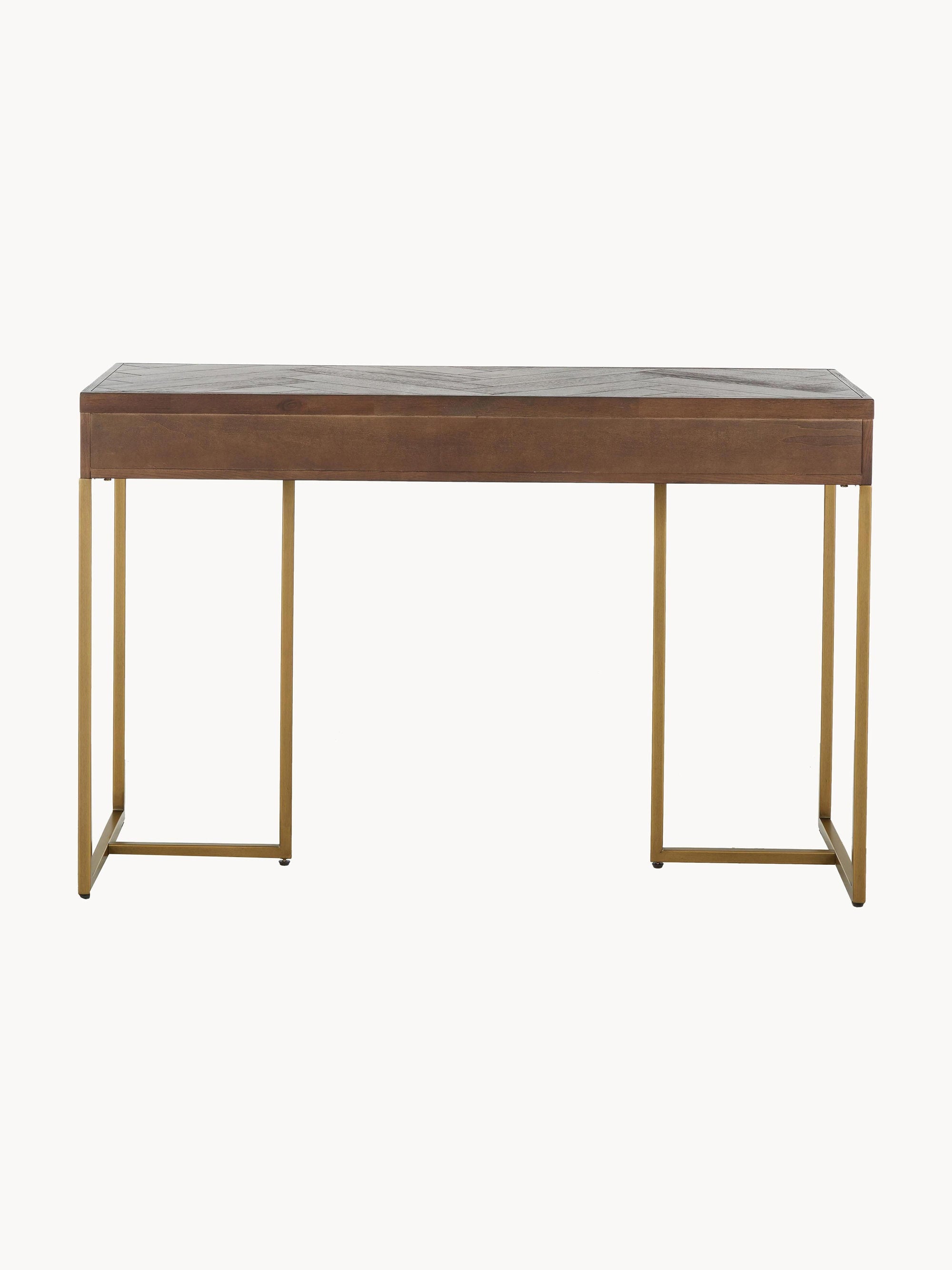 Class Herringbone Console Table with Acacia Wood Veneer