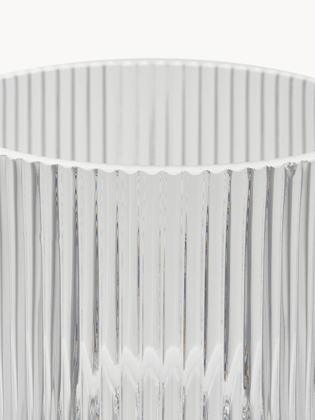 Lija Glass Vase with Ribbed Surface, H 30 cm