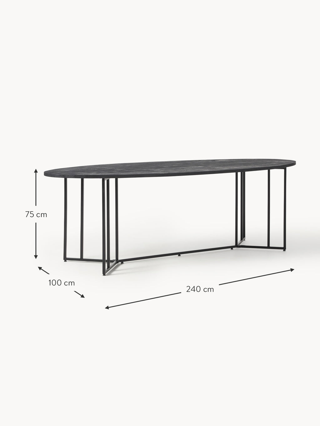 Luca Oval Mango Wood Dining Table, in various sizes