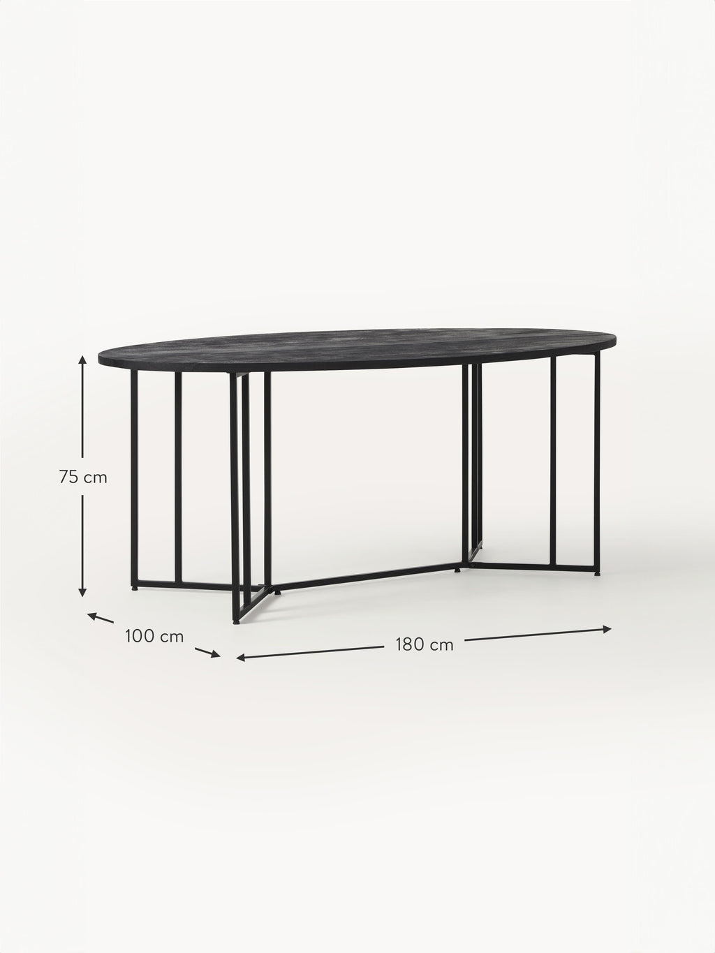 Luca Oval Mango Wood Dining Table, in various sizes