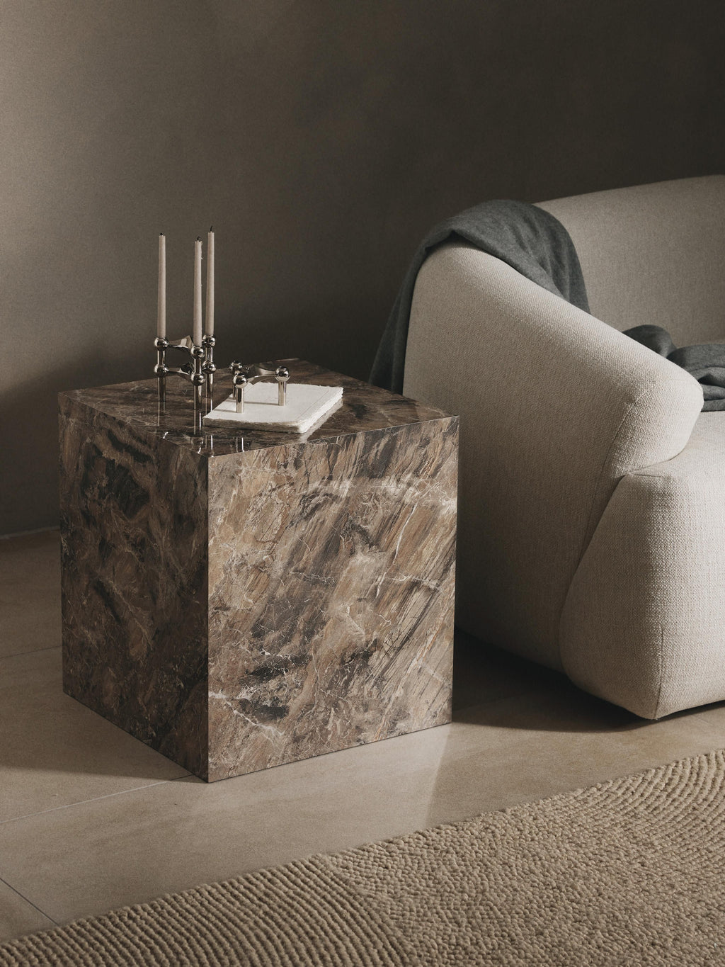 Lesley Marble Effect Side Table