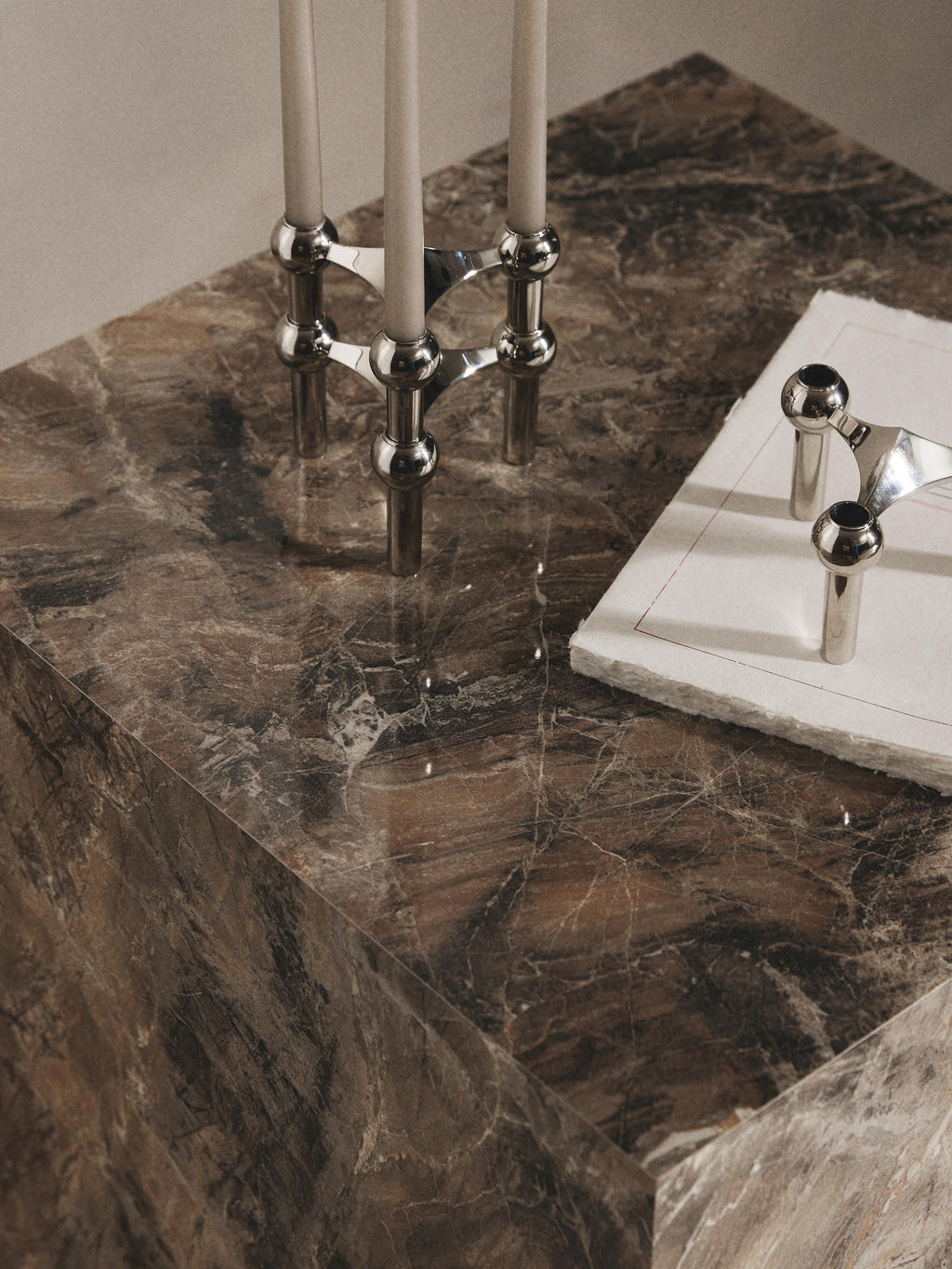 Lesley Marble Effect Side Table