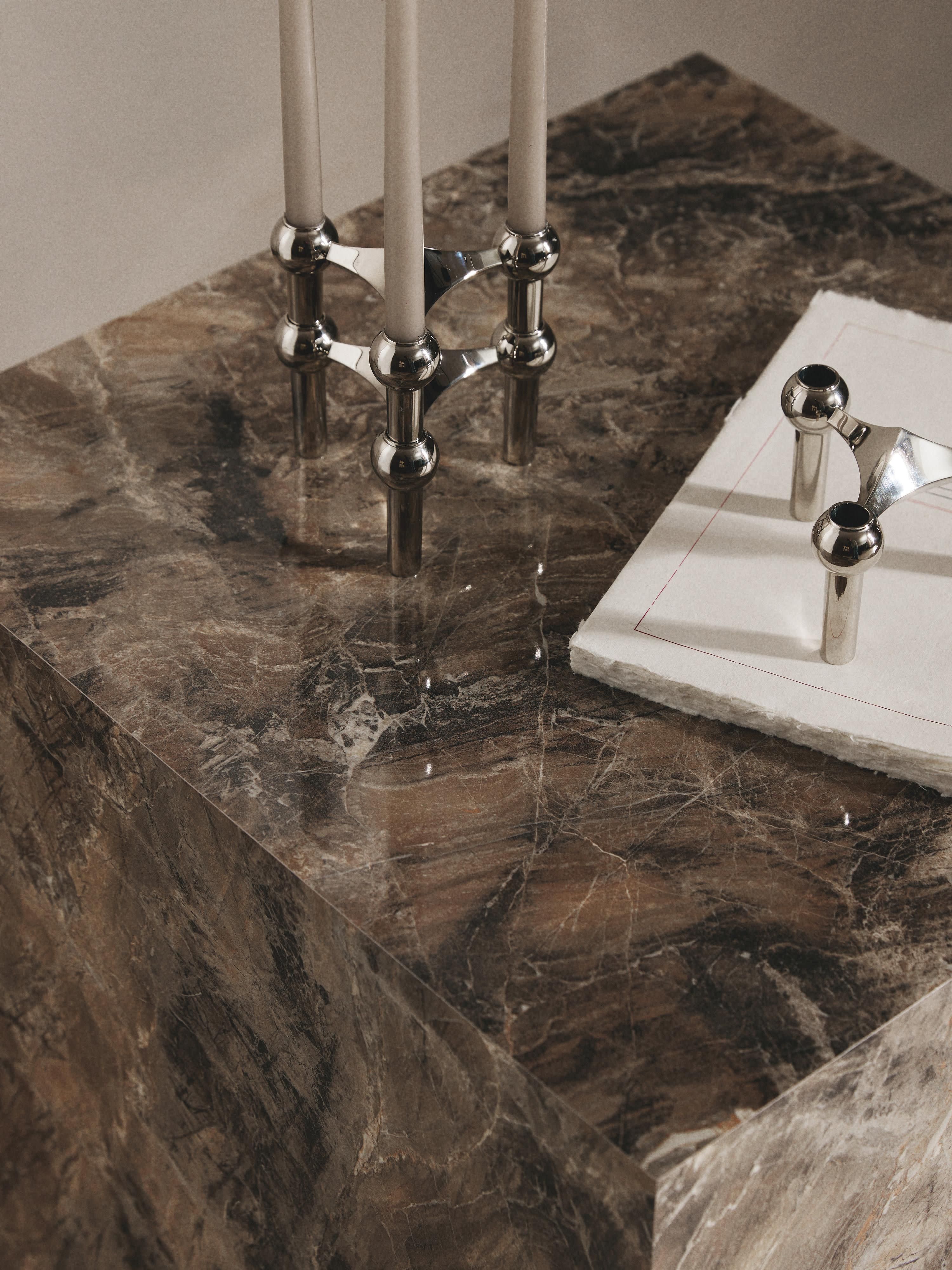 Lesley Marble Effect Side Table