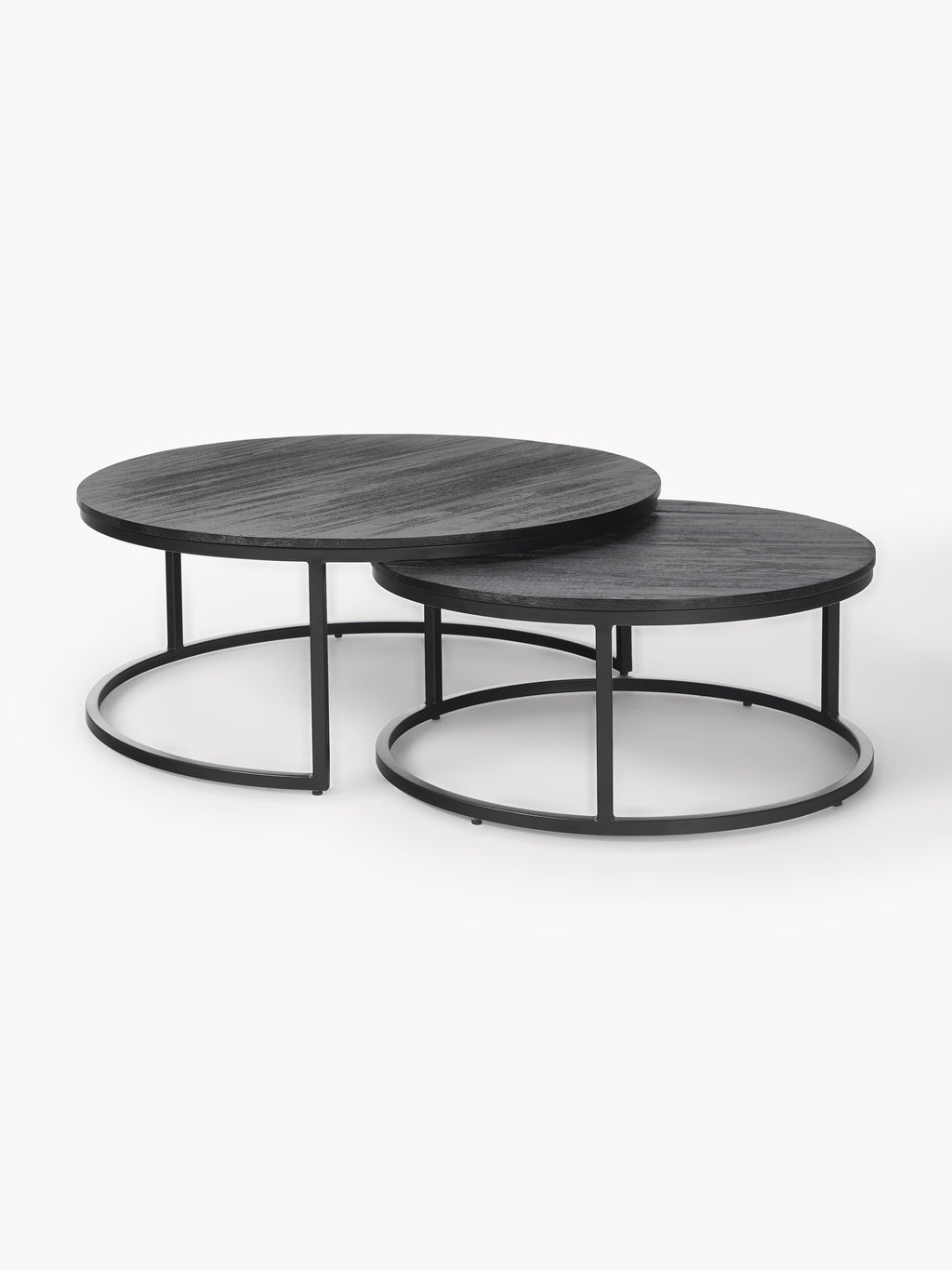 Gallery image 1 - Round Mango Wood Coffee Tables Andrew, Set of 2