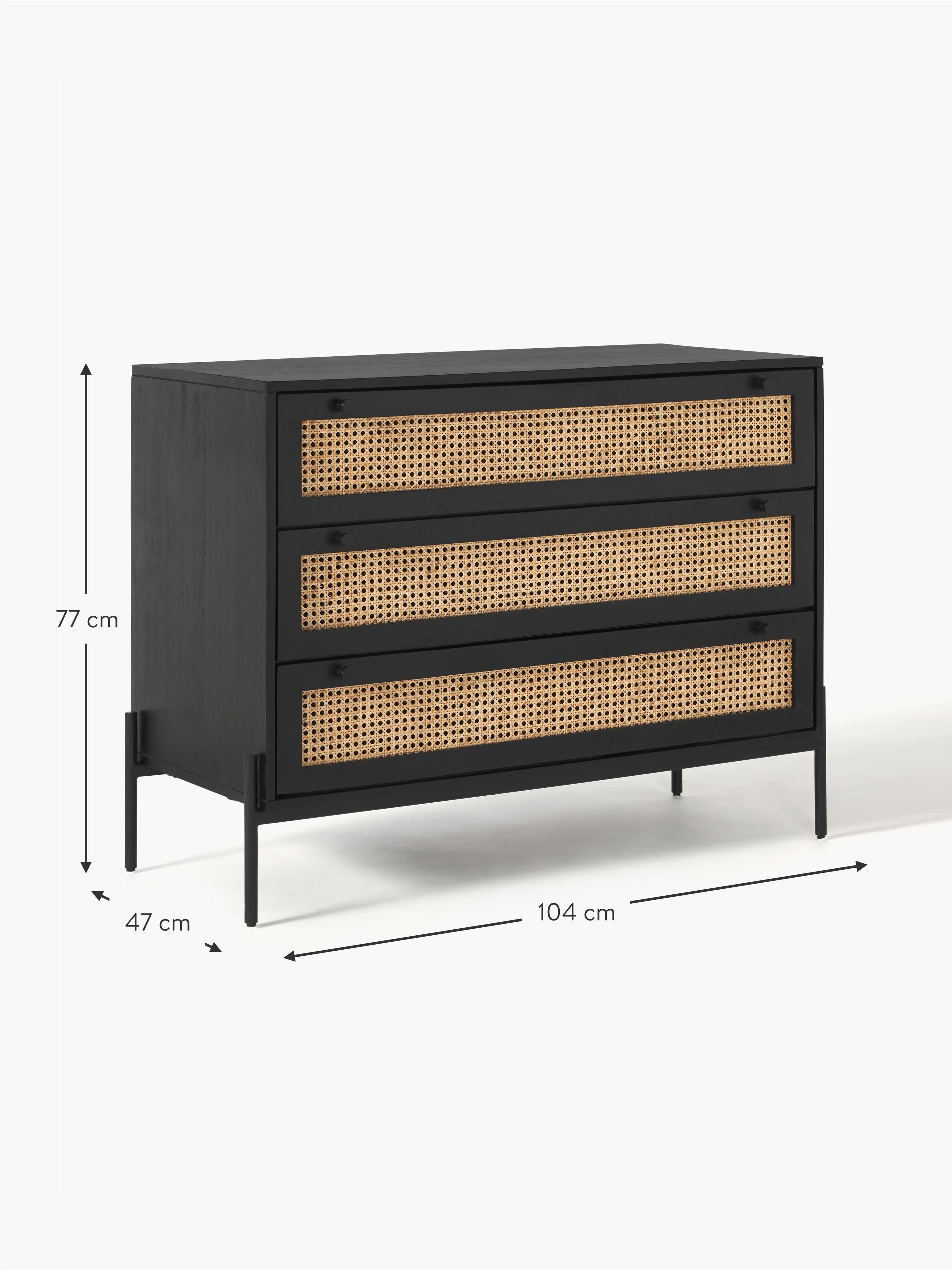 Vienna Chest of Drawers with Viennese Wickerwork