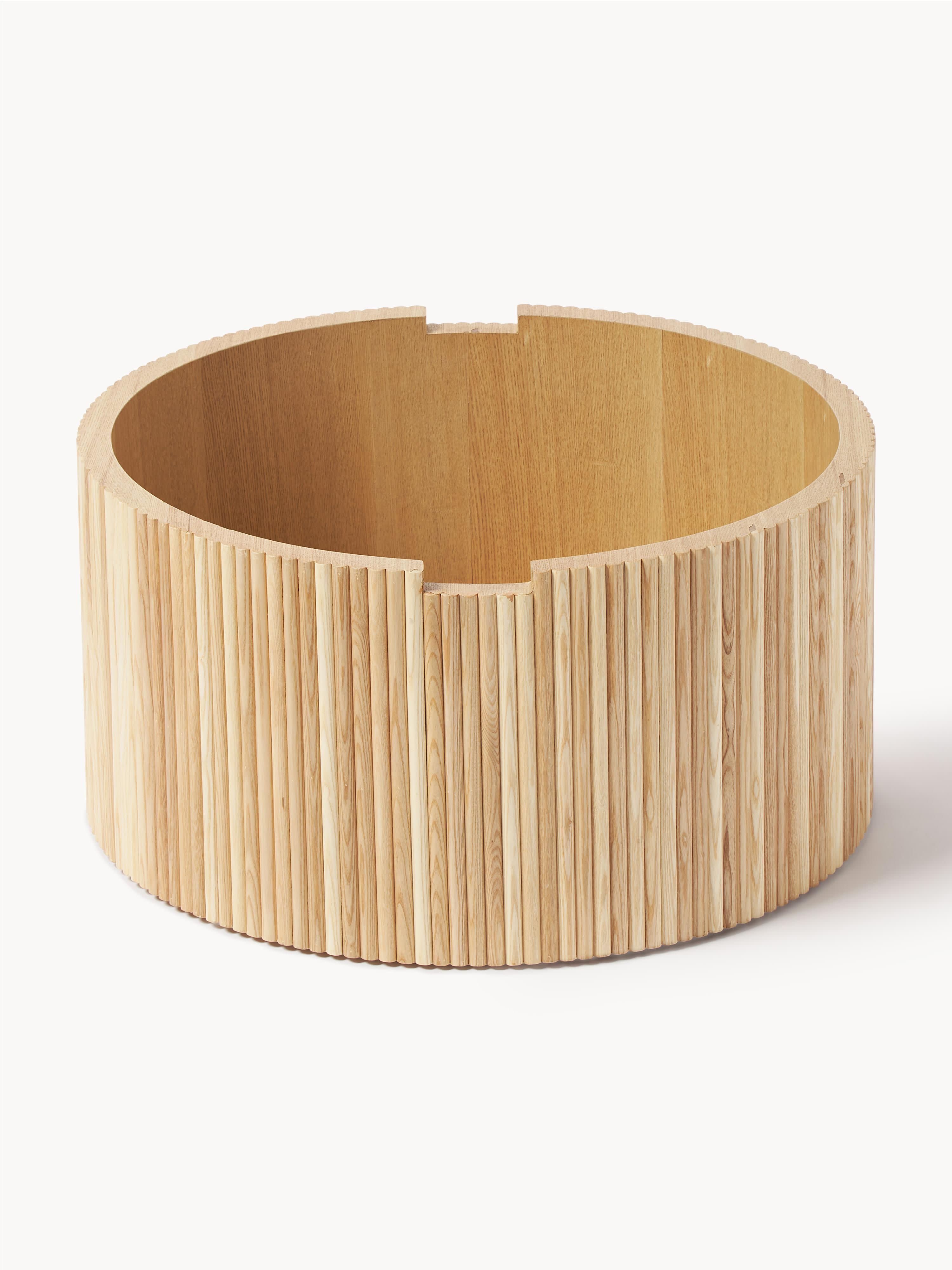Nele Round Wooden Coffee Table with Storage Space