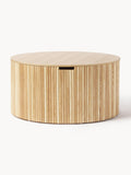 Gallery image 1 - Round Wooden Coffee Table Nele with Storage Space
