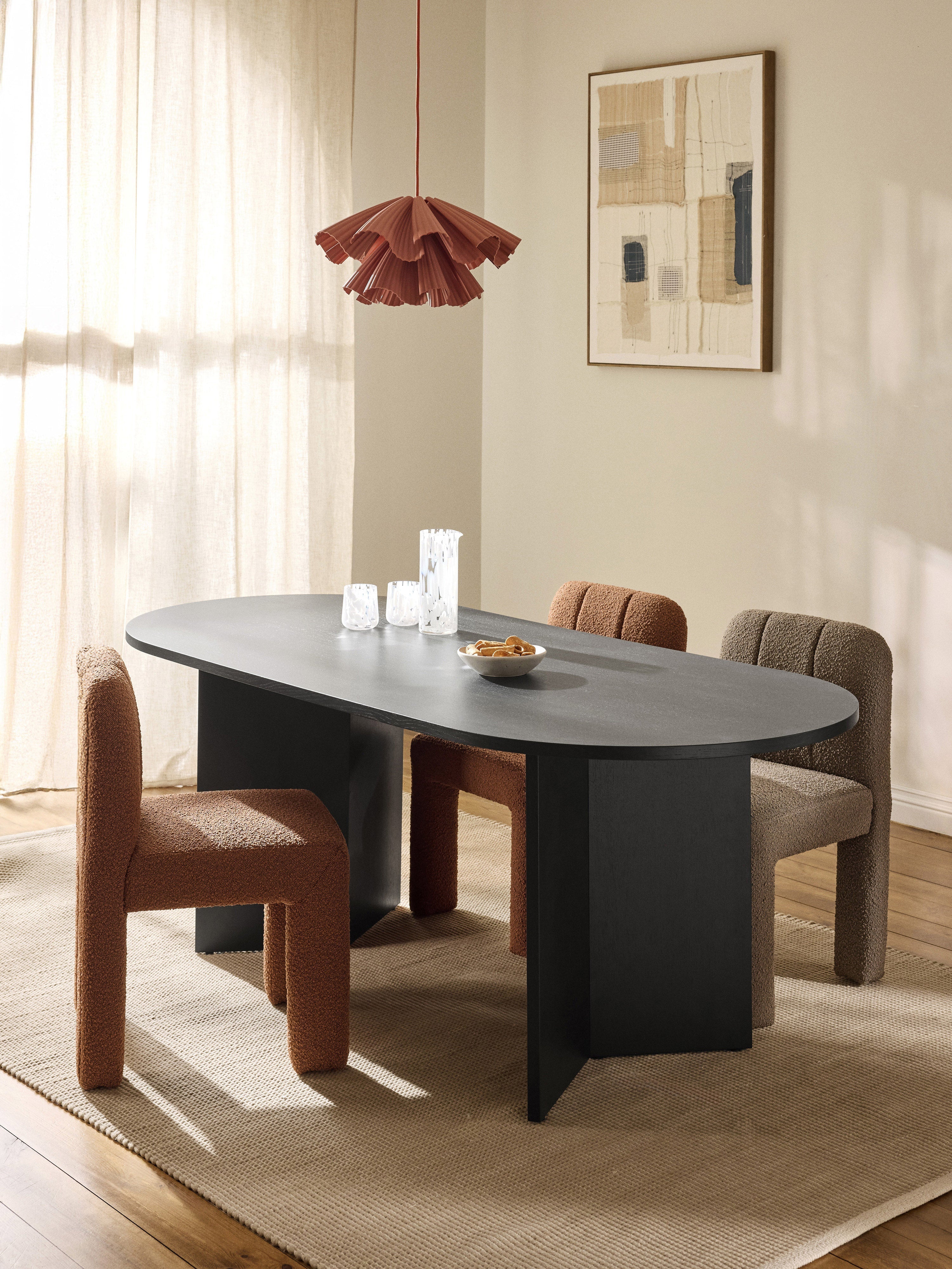 Toni Oval Wooden Dining Table, in various sizes