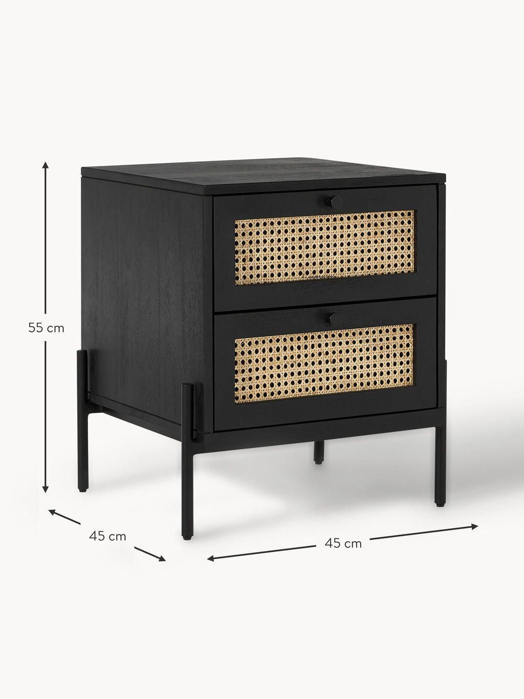 Vienna Bedside Table with Drawers
